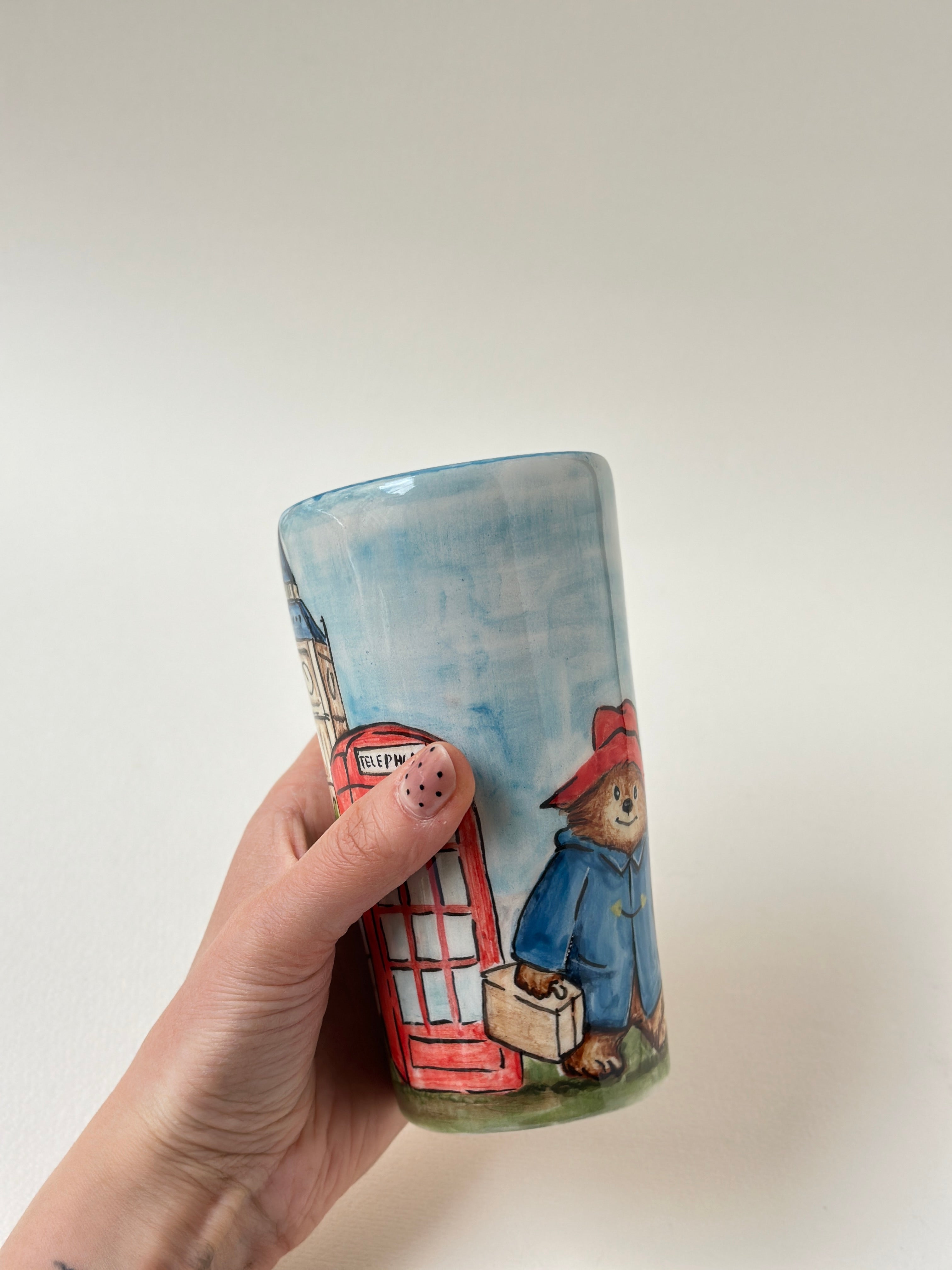 Paddington Bear handmade takeaway mug