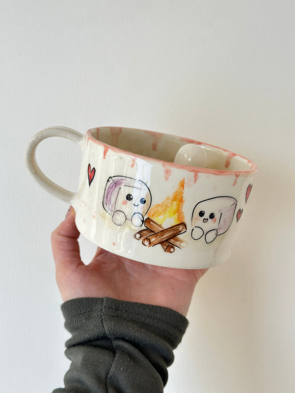Marshmallow handmade mug