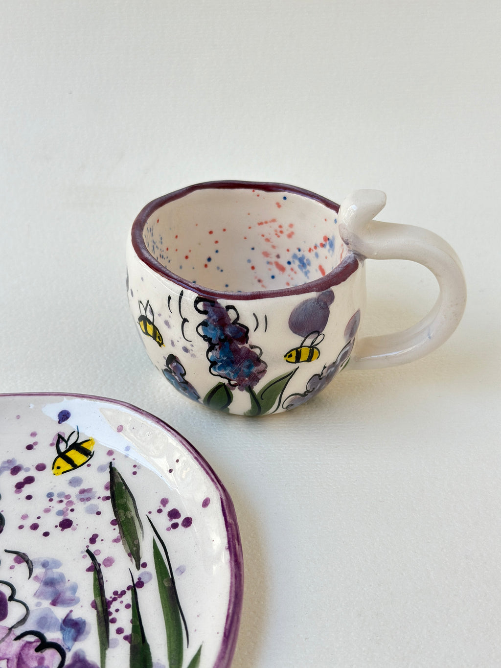 Lavanta handmade cup and plate