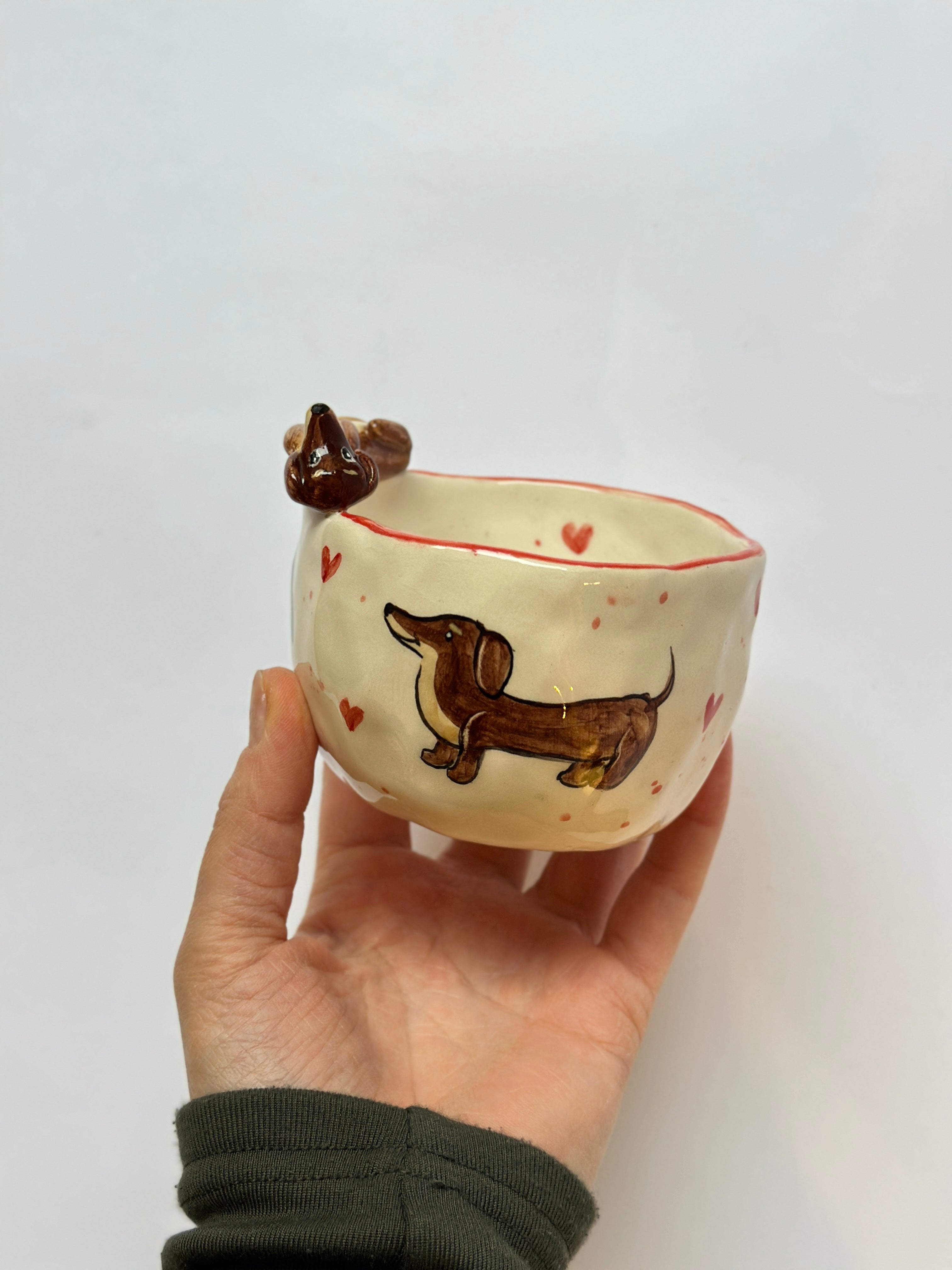 Dachshund handmade cup