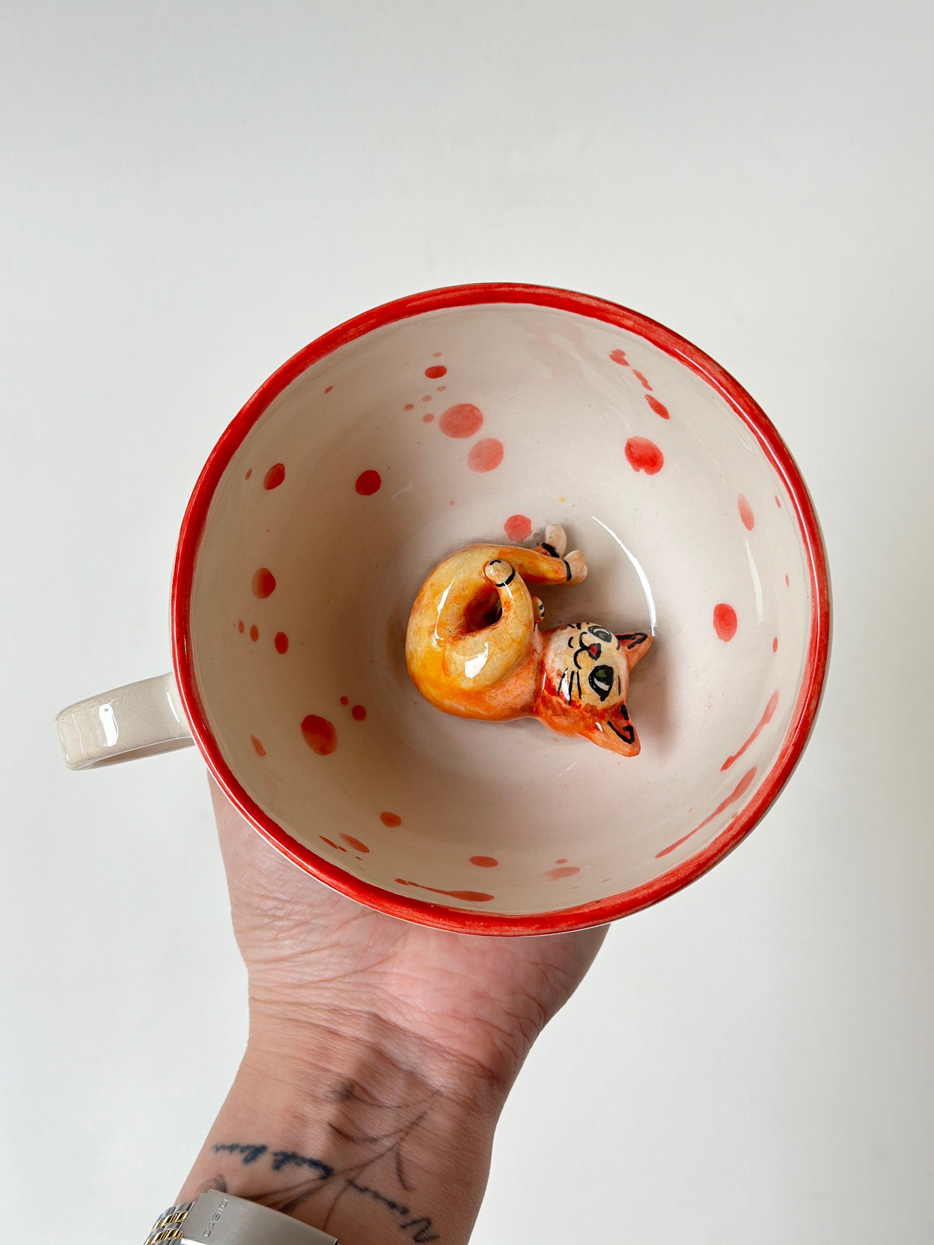 Cat handmade mug