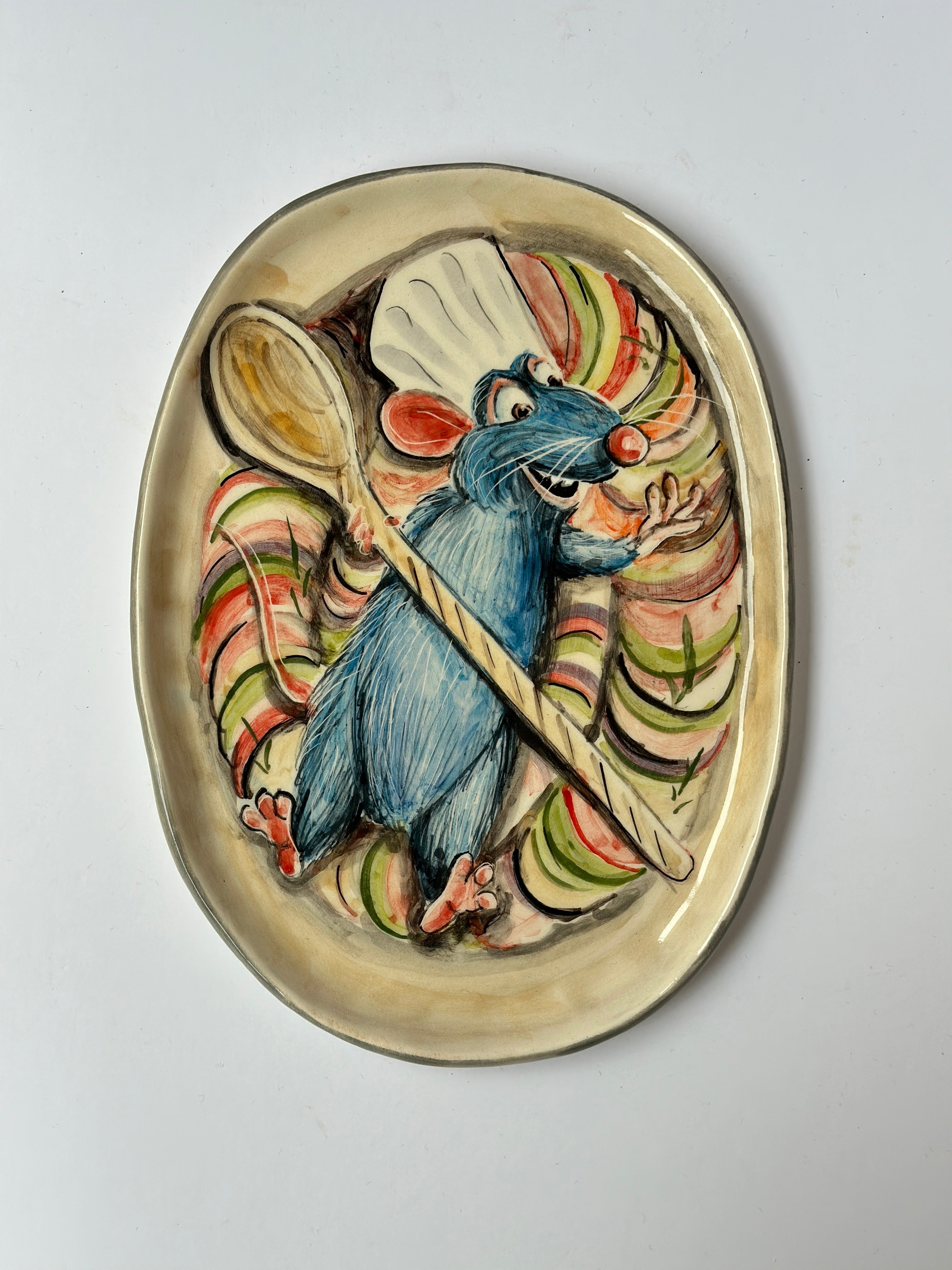 Ratatouille Remy handmade plate