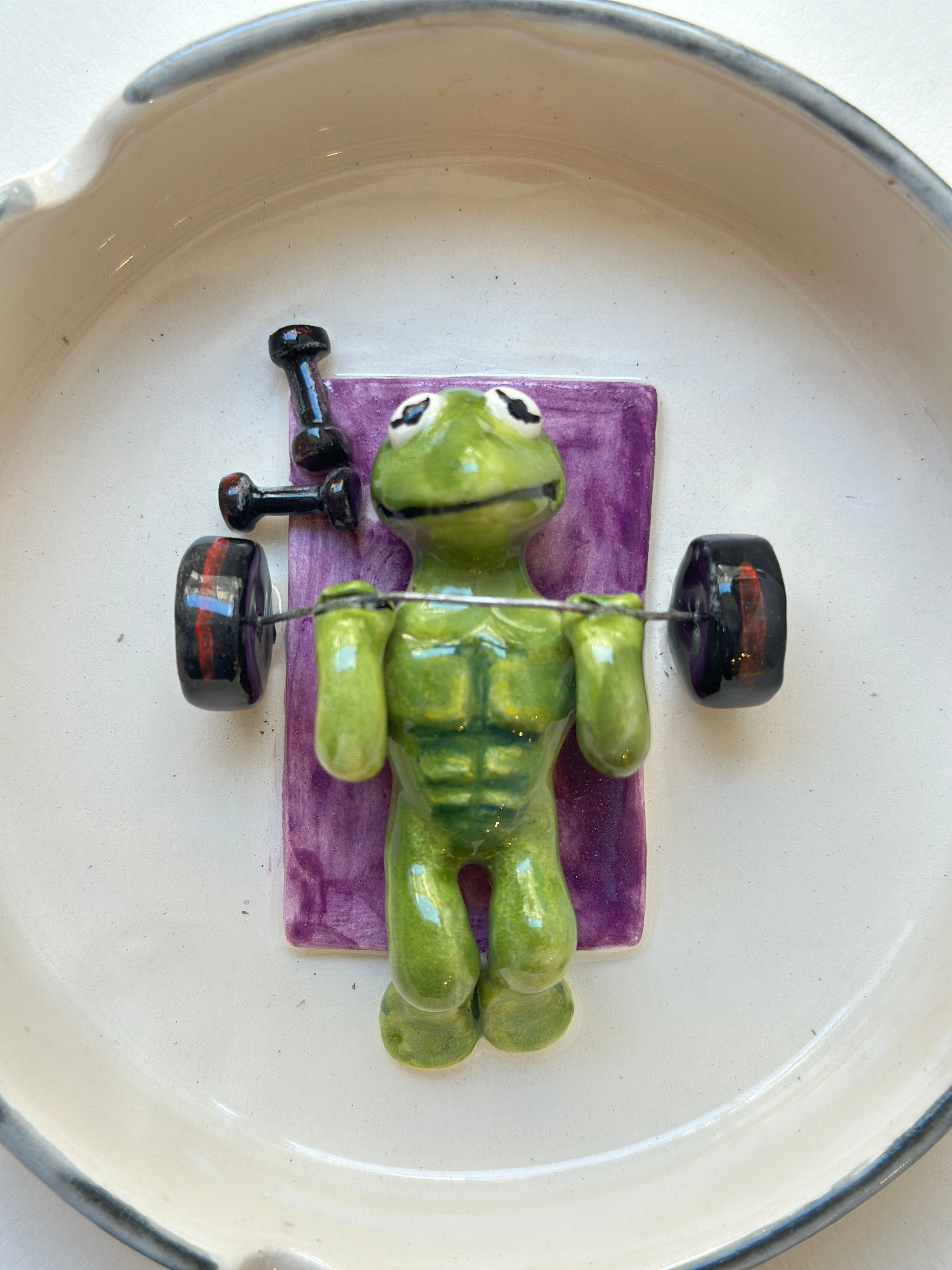 Kermit ashtray handmade