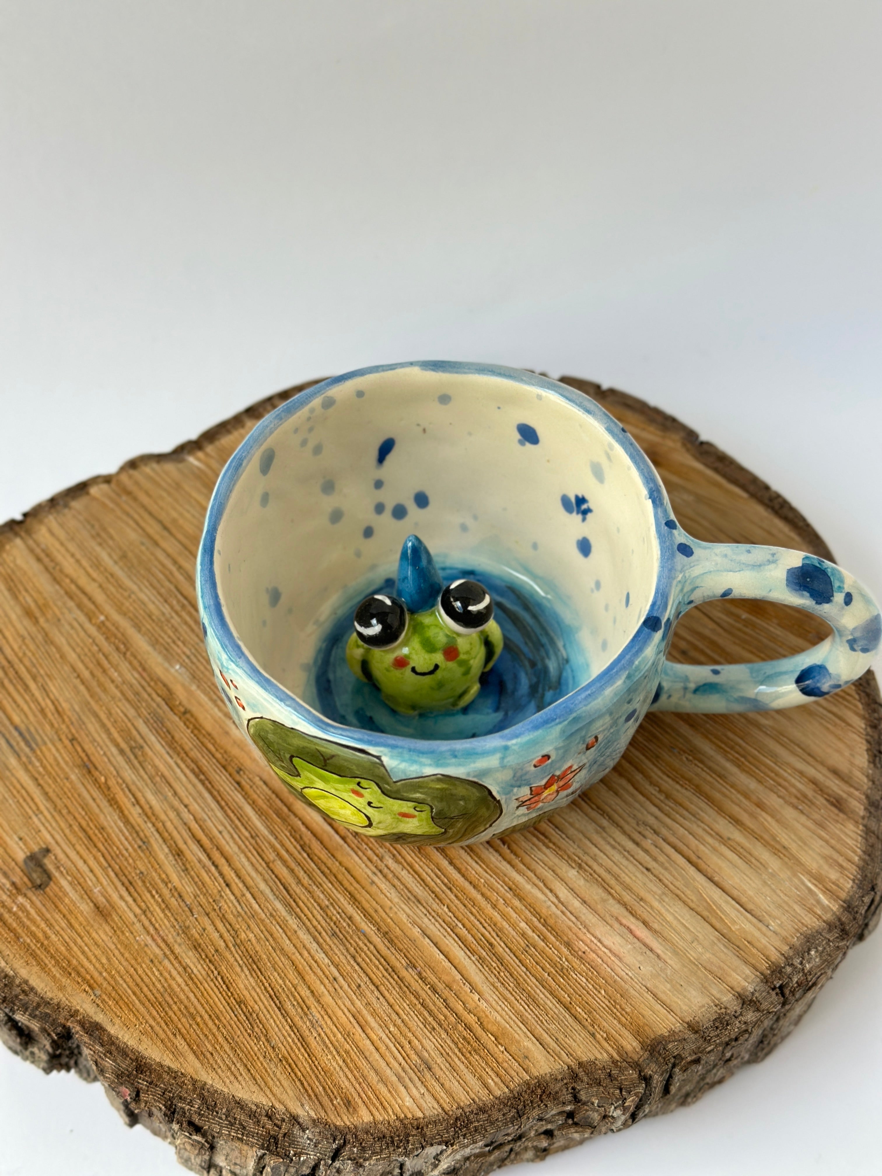Frog handmade mug