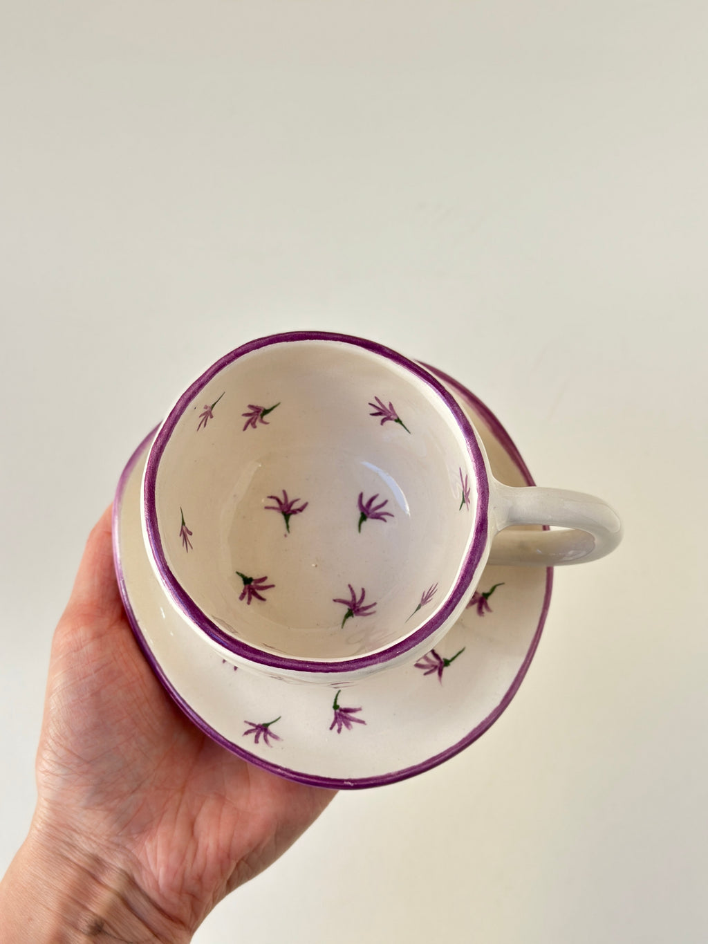 Handmade cup and plate
