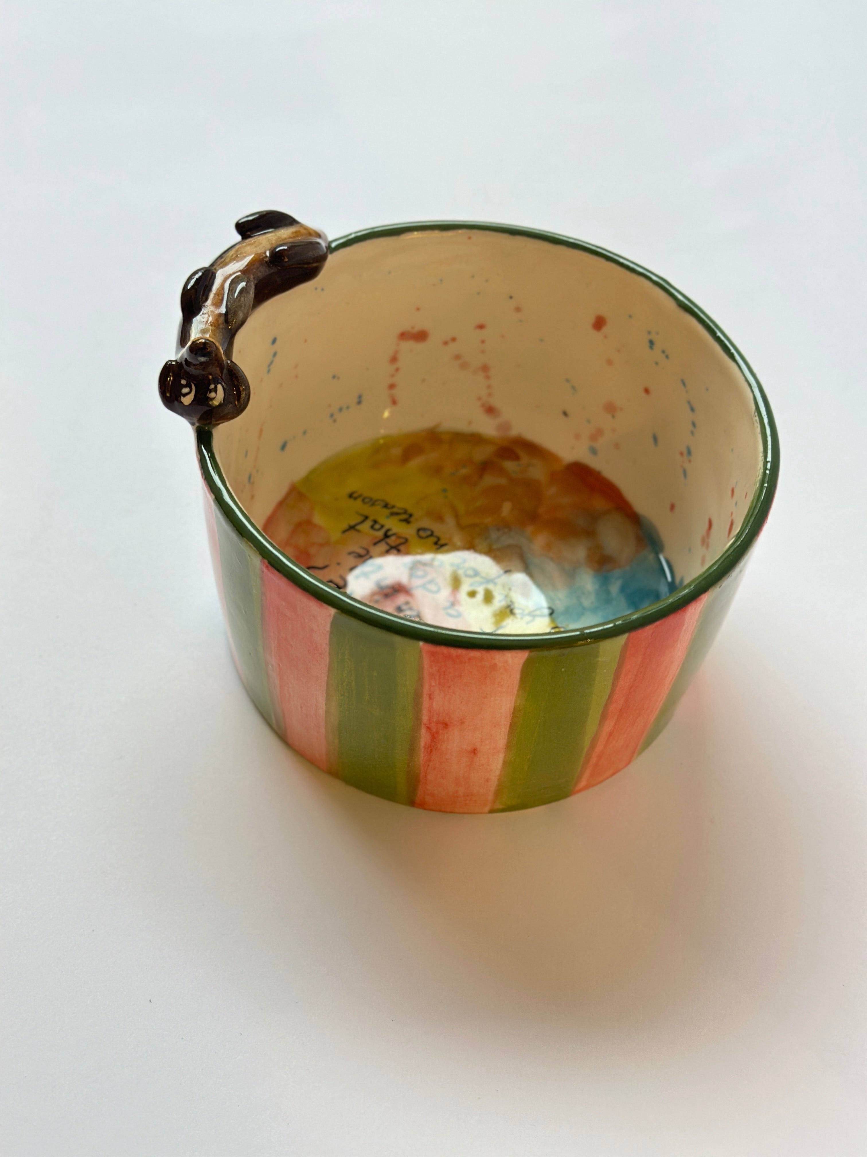 Dachshund handmade bowl