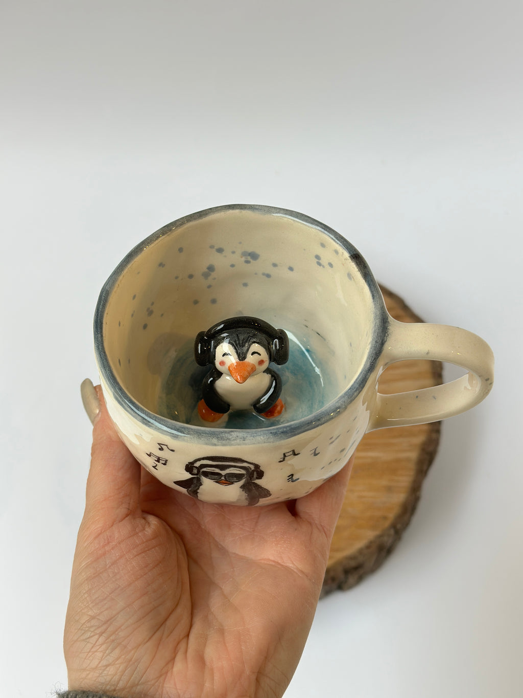 Penguen handmade mug