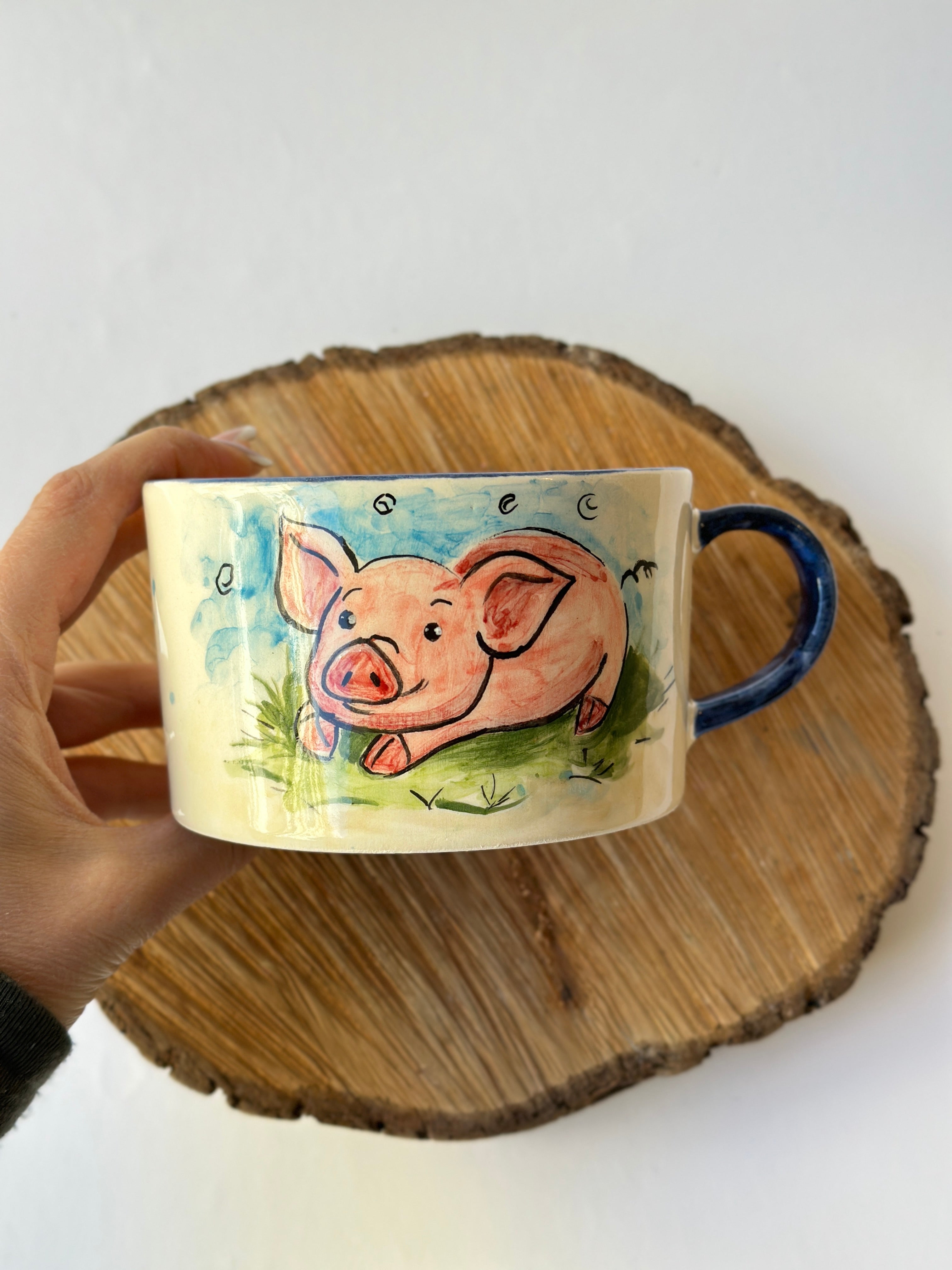 Pig handmade mug