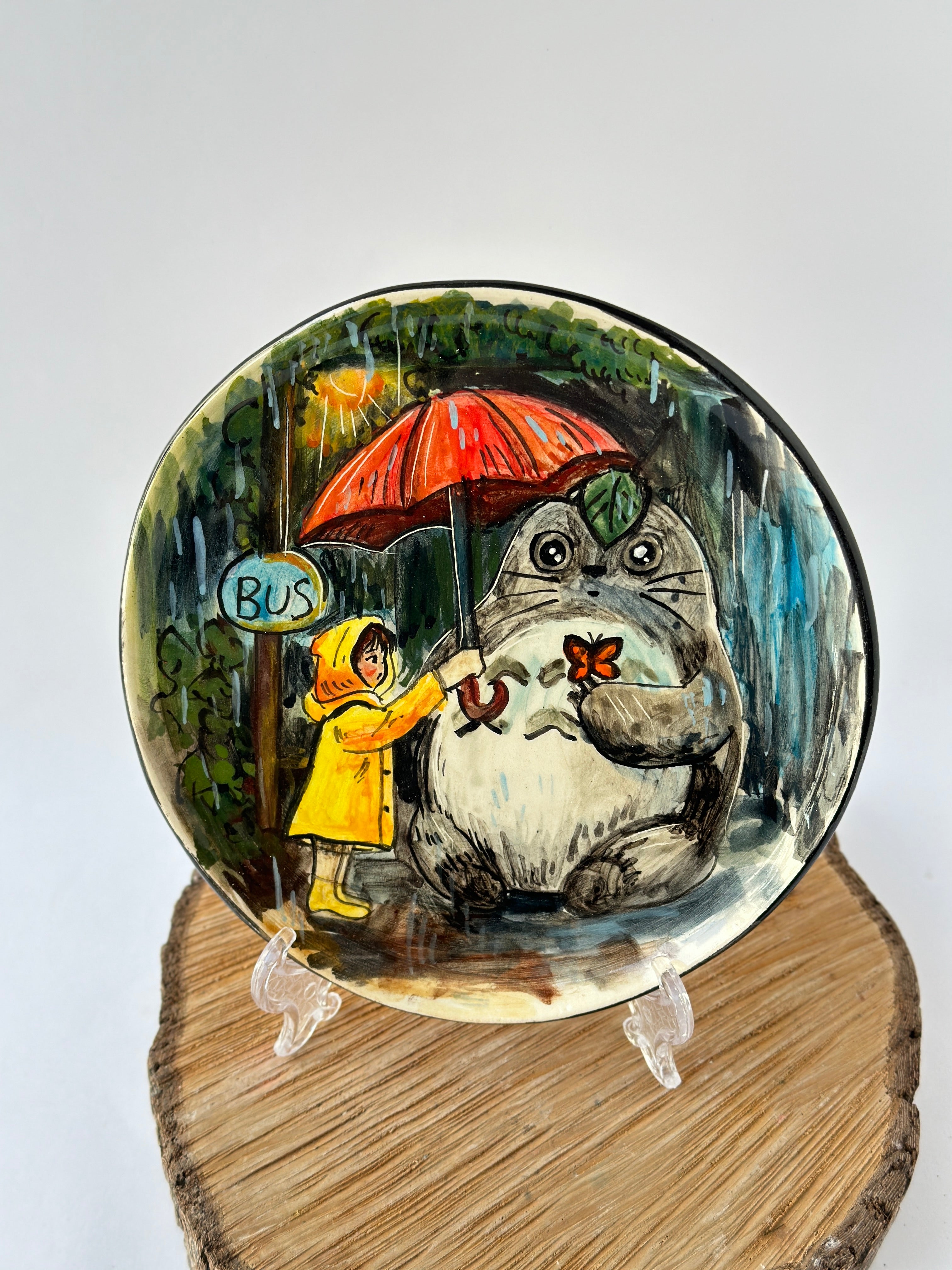 Totoro handmade plate