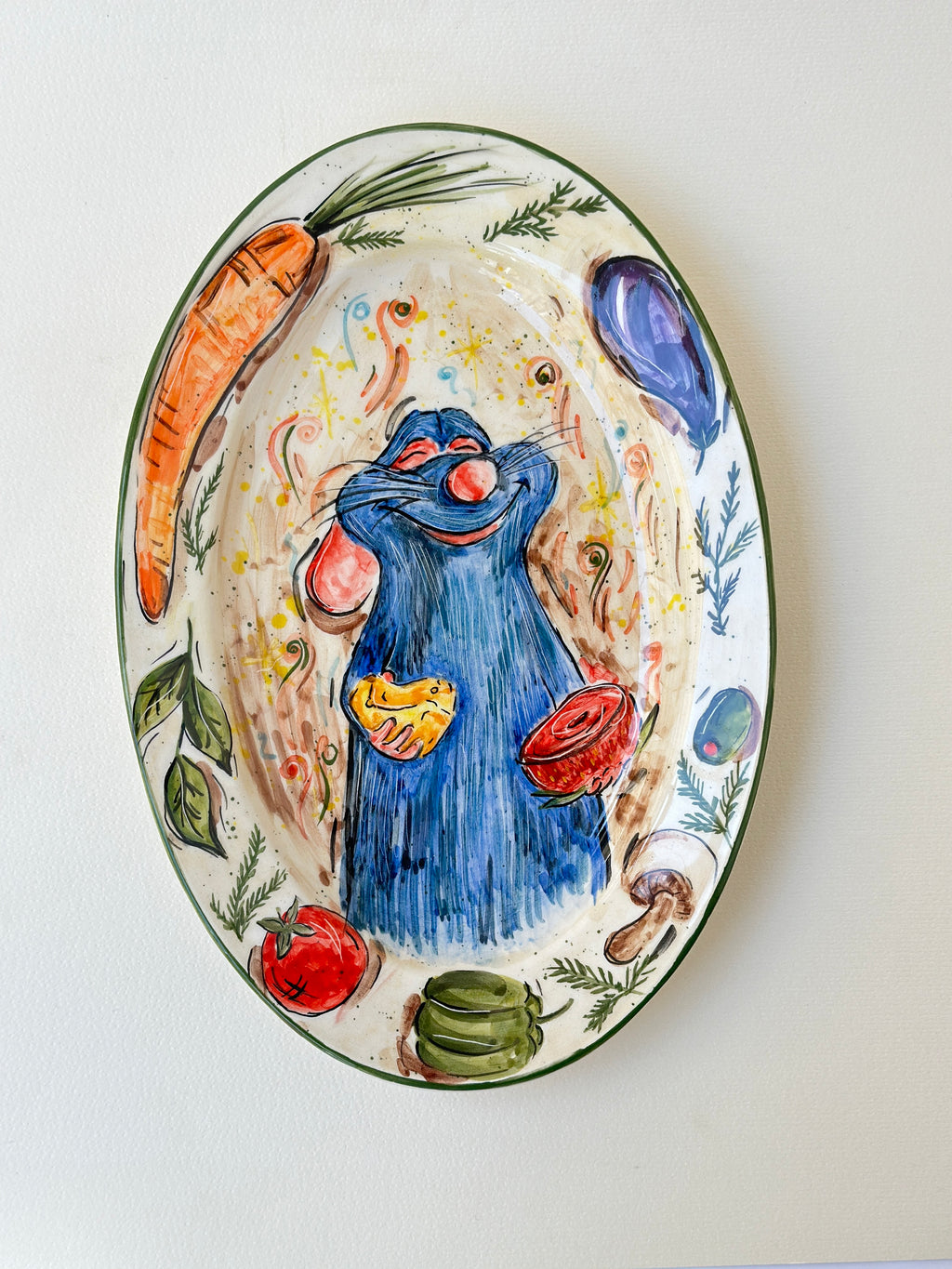 Little chef handmade big plate (28x18)
