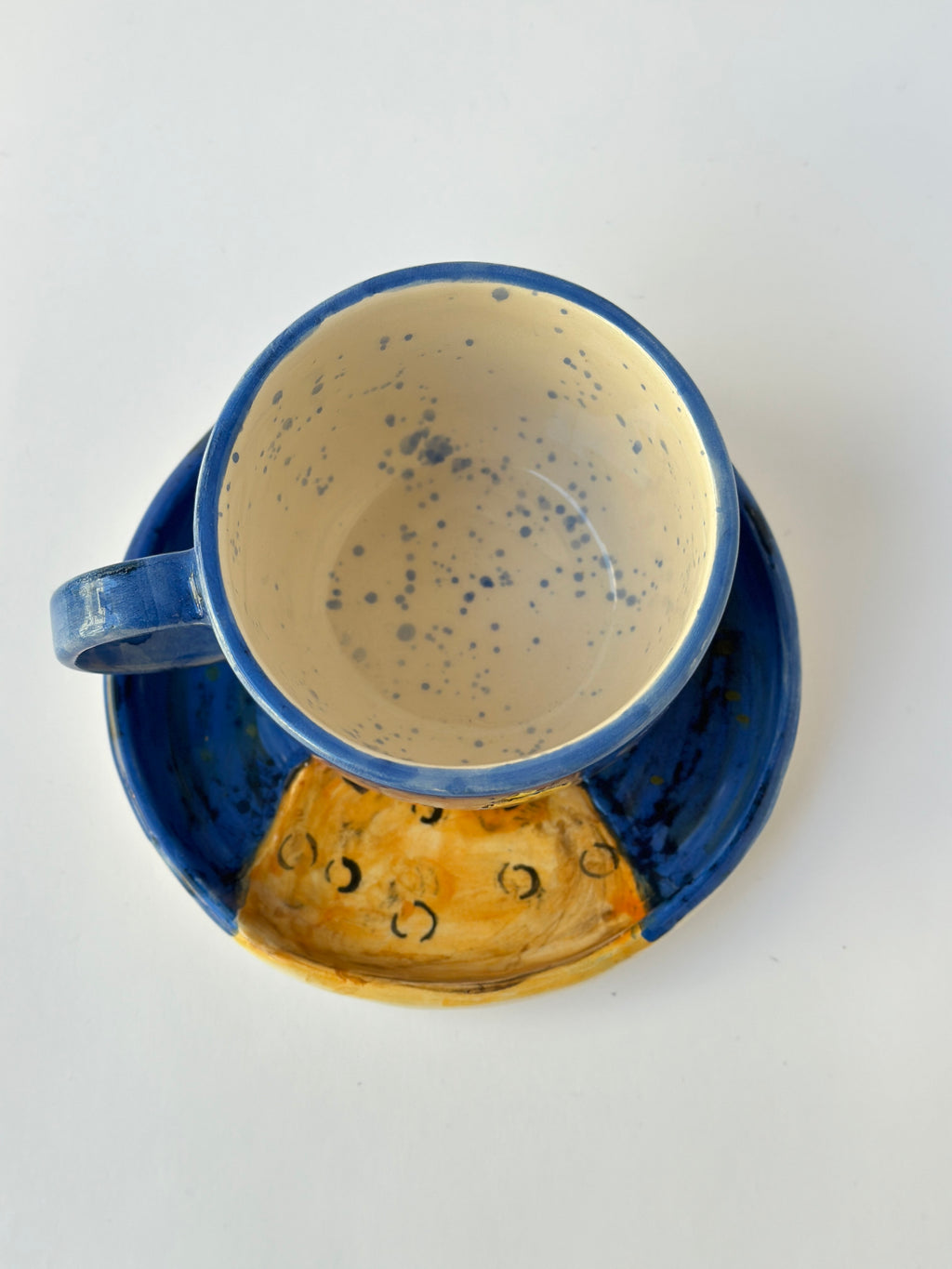 Little Prince handmade mug and plate