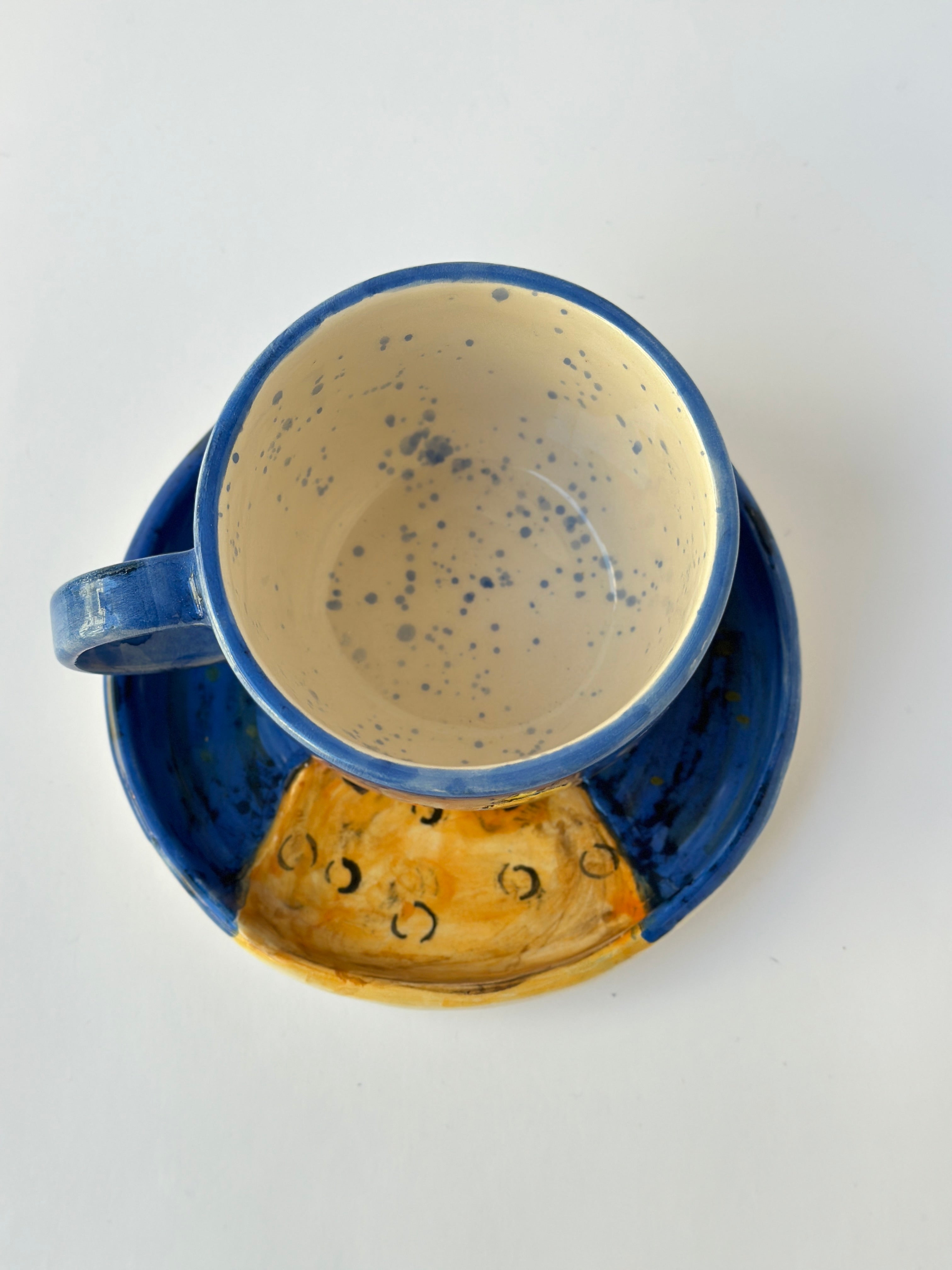 Little Prince handmade mug and plate