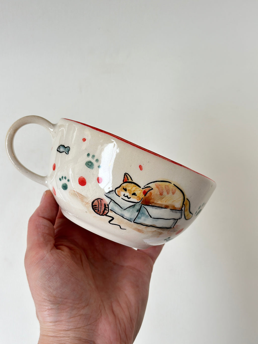 Cat handmade mug