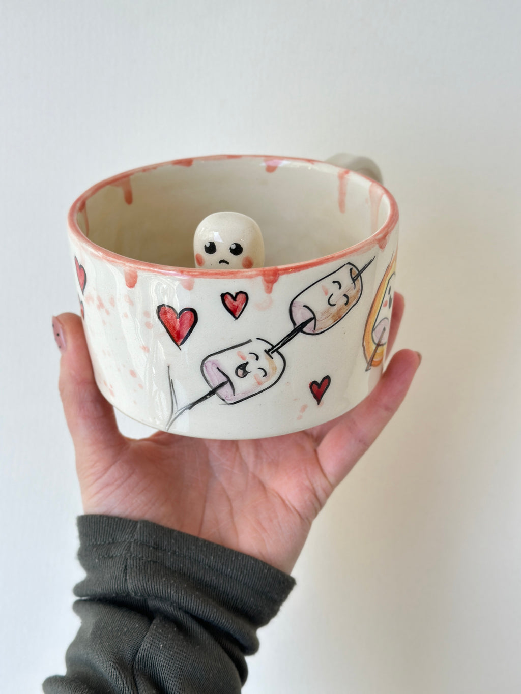 Marshmallow handmade mug