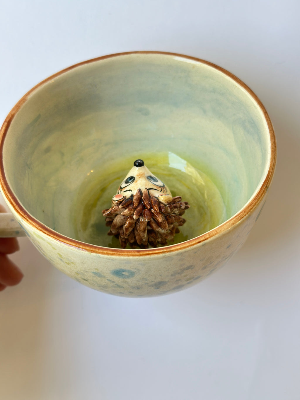 Hedgehog handmade mug