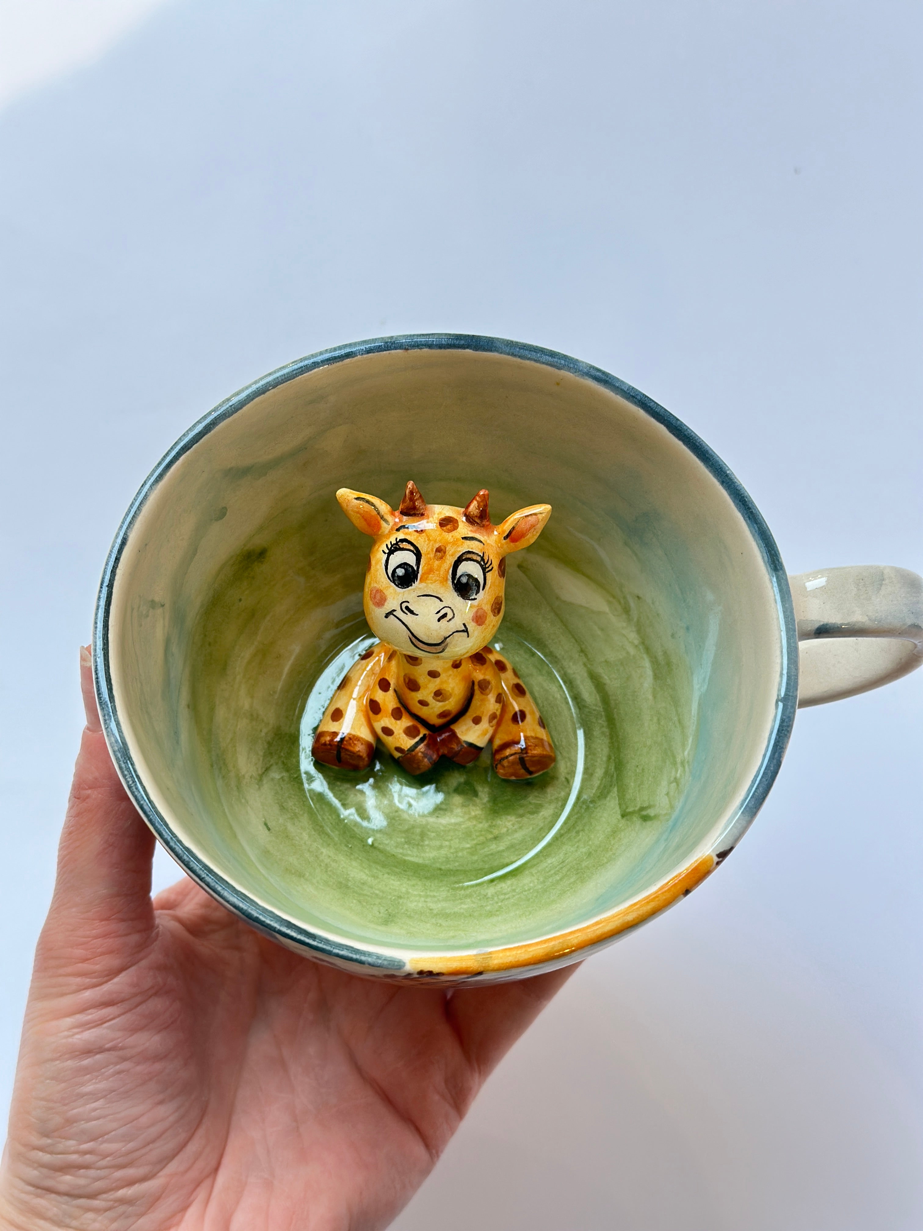 Giraffe handmade mug