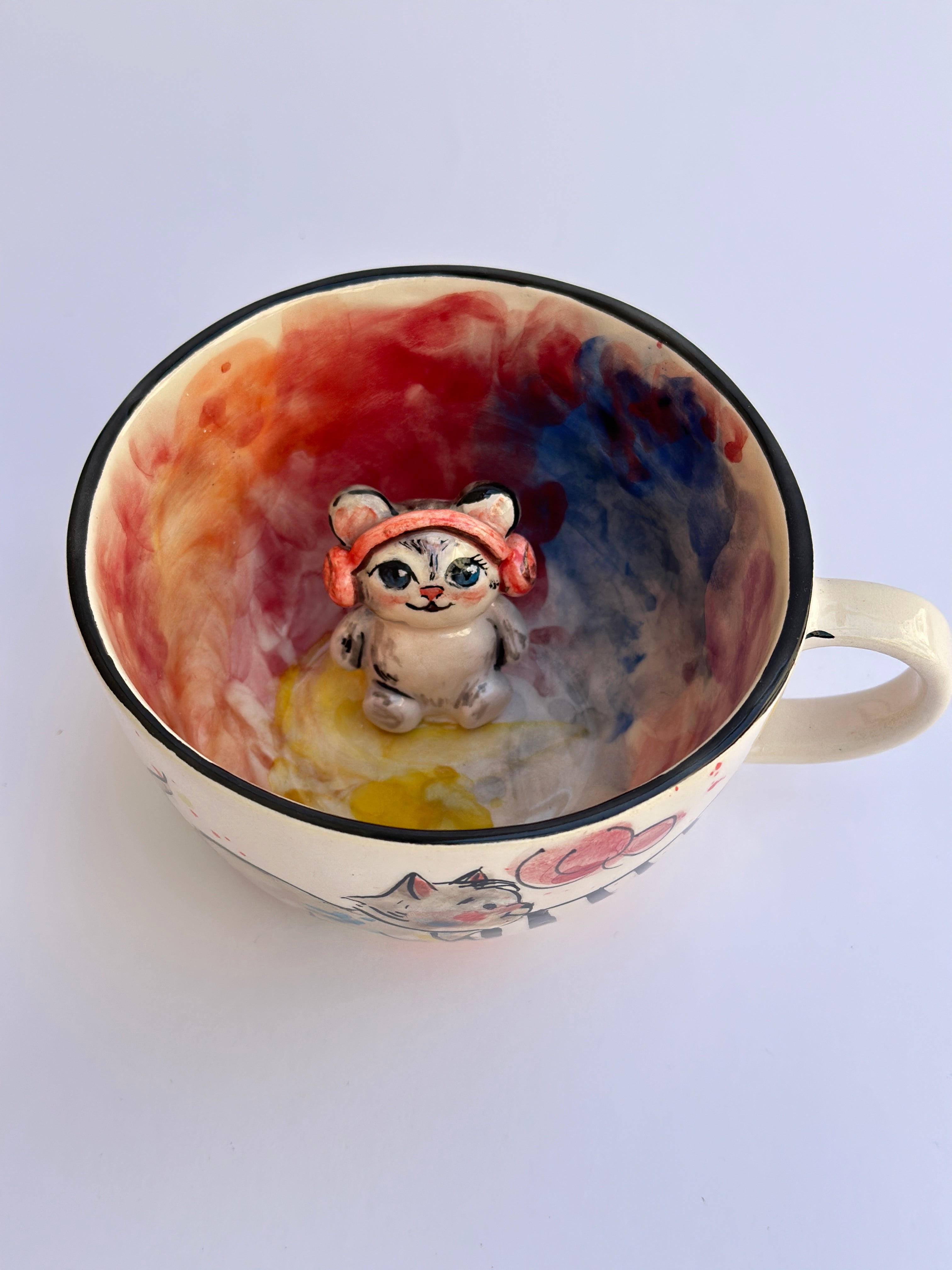 Cat handmade mug