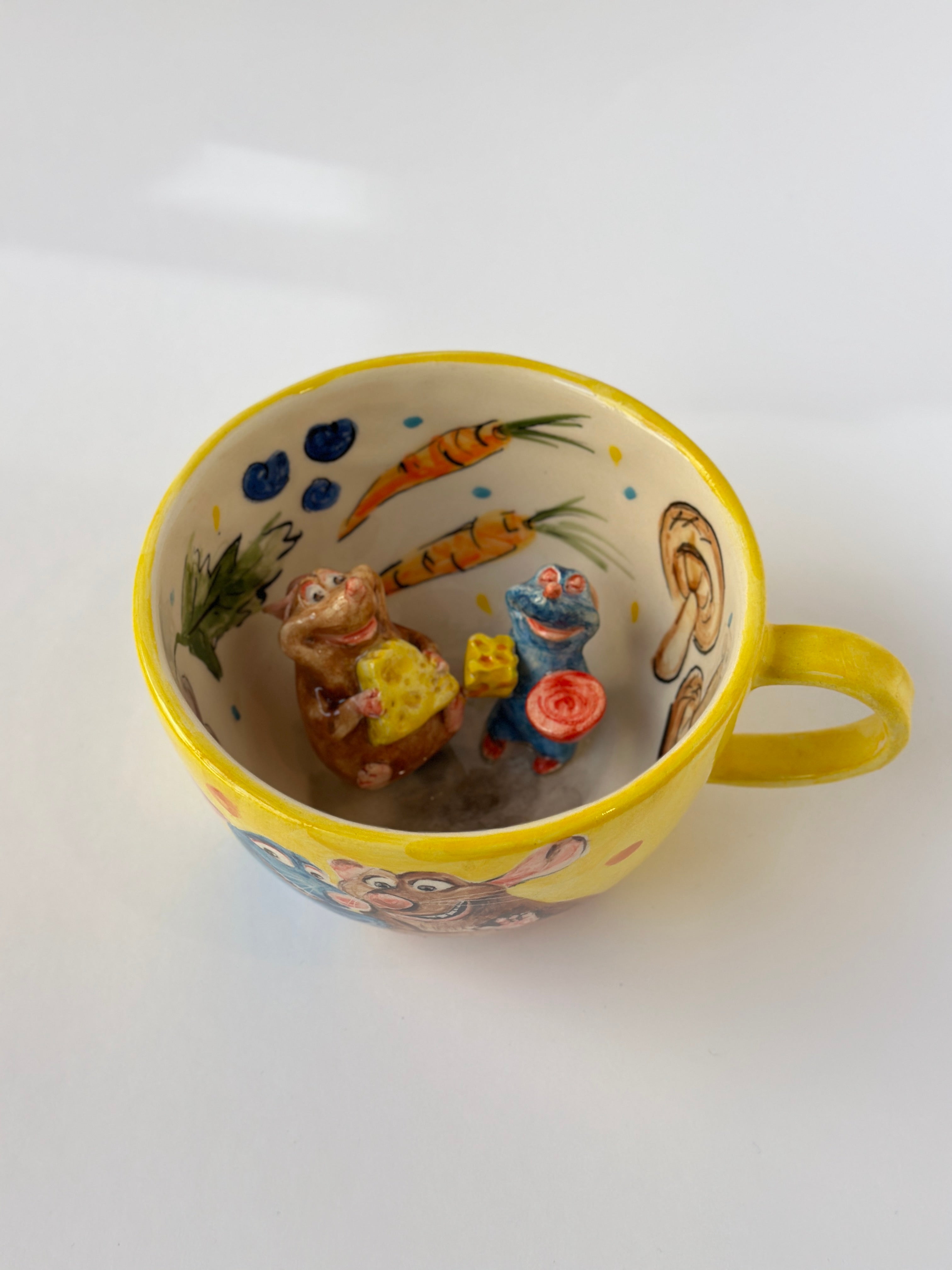 Ratatouille Remy and Emily handmade mug