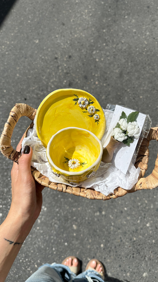 Handmade daisy mug🌼