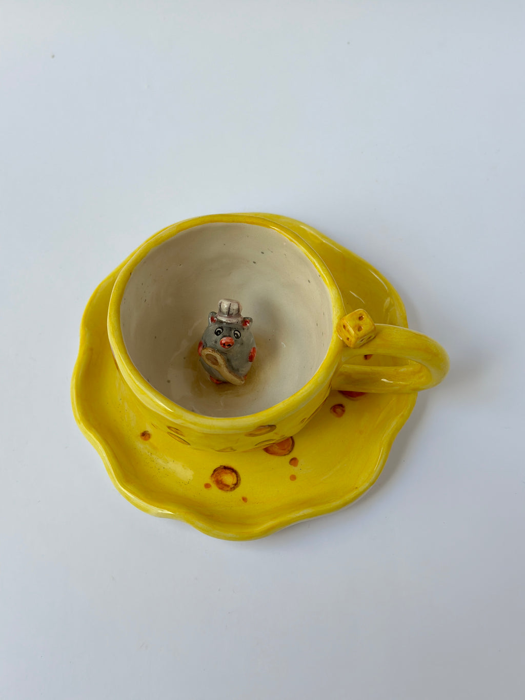 Ratatouille handmade mug and plates