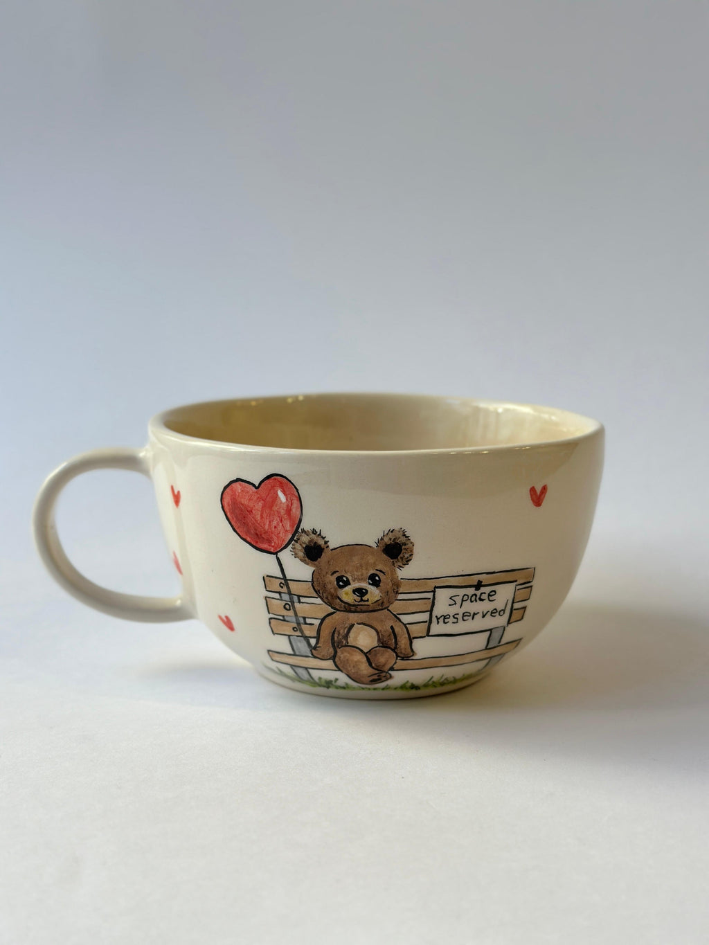 Teddy mug handmade