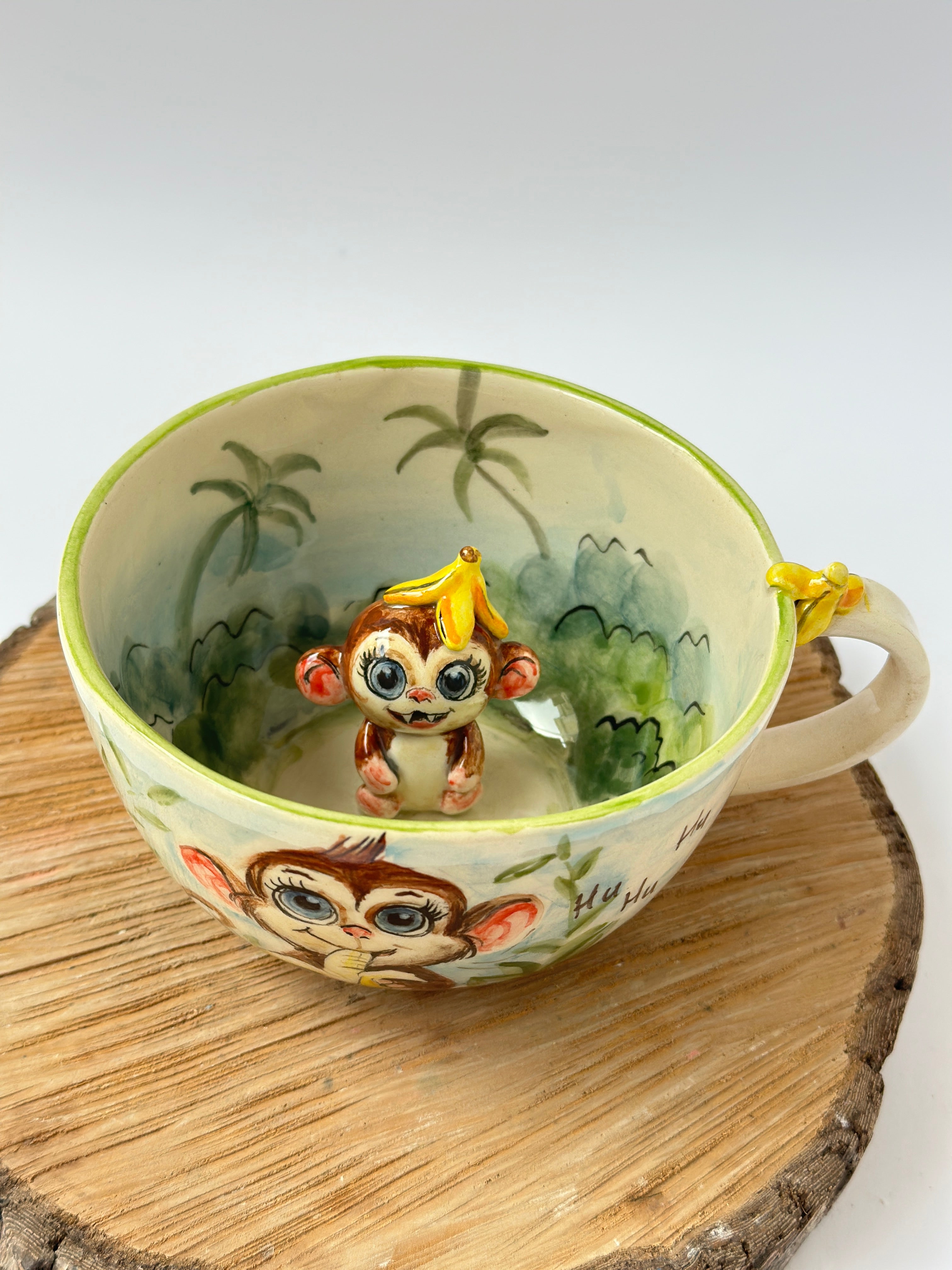 Monkey handmade mug