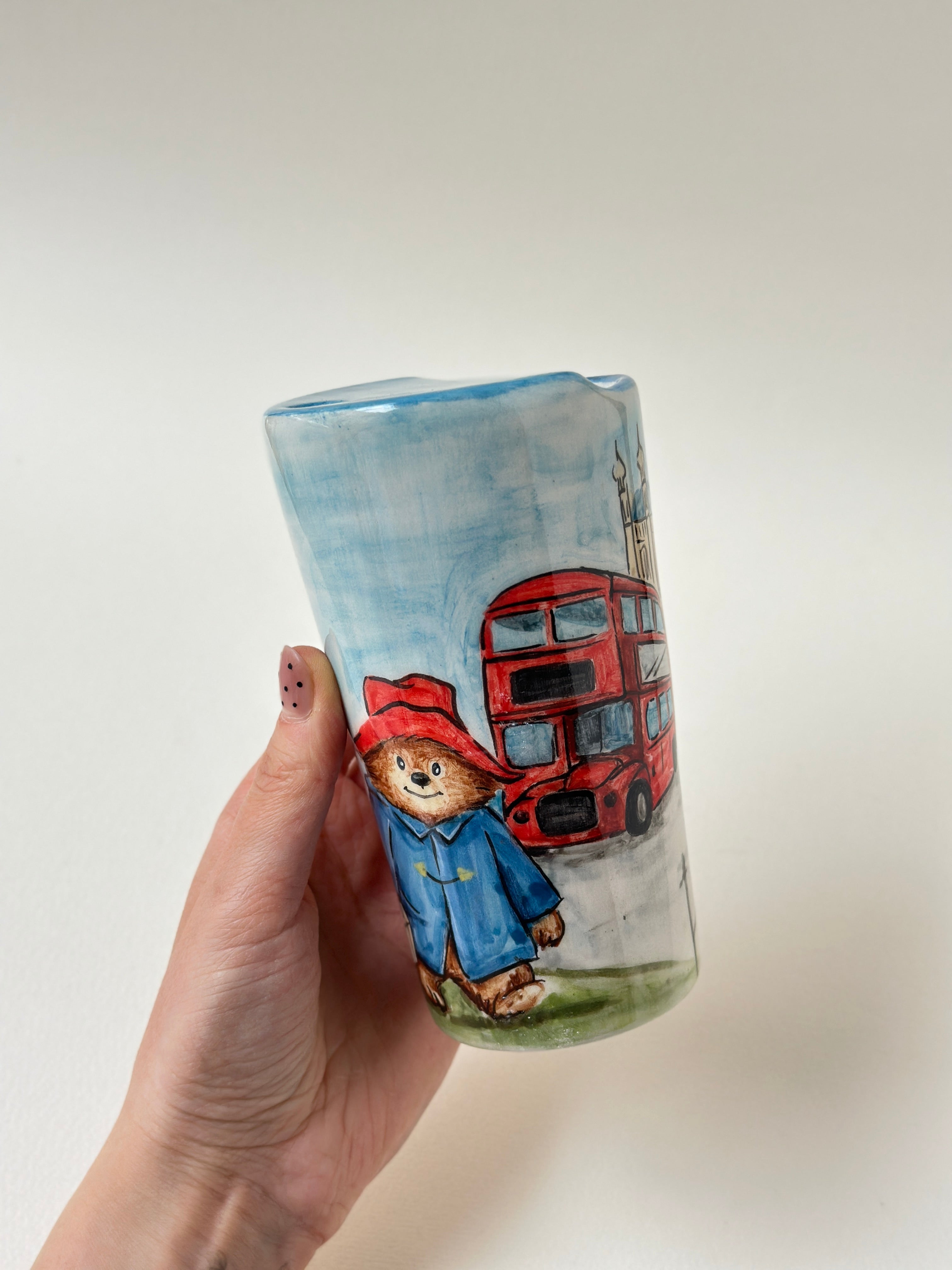 Paddington Bear handmade takeaway mug