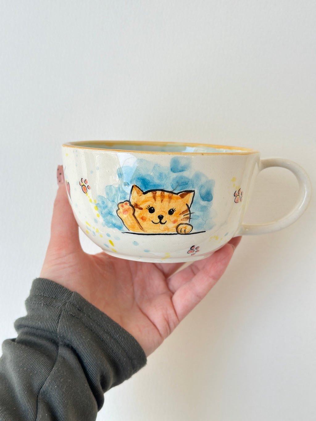 Cat handmade mug