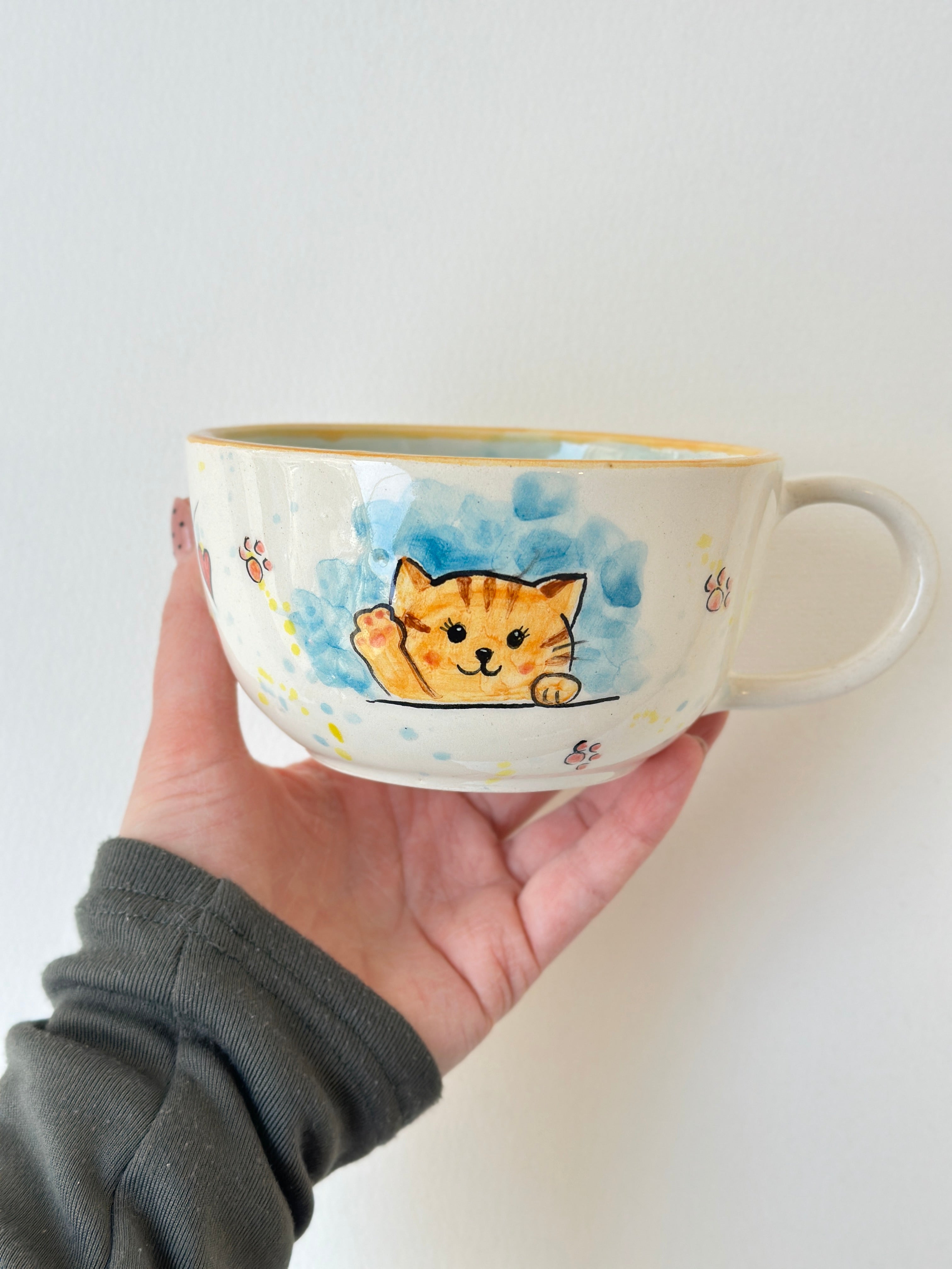 Cat handmade mug