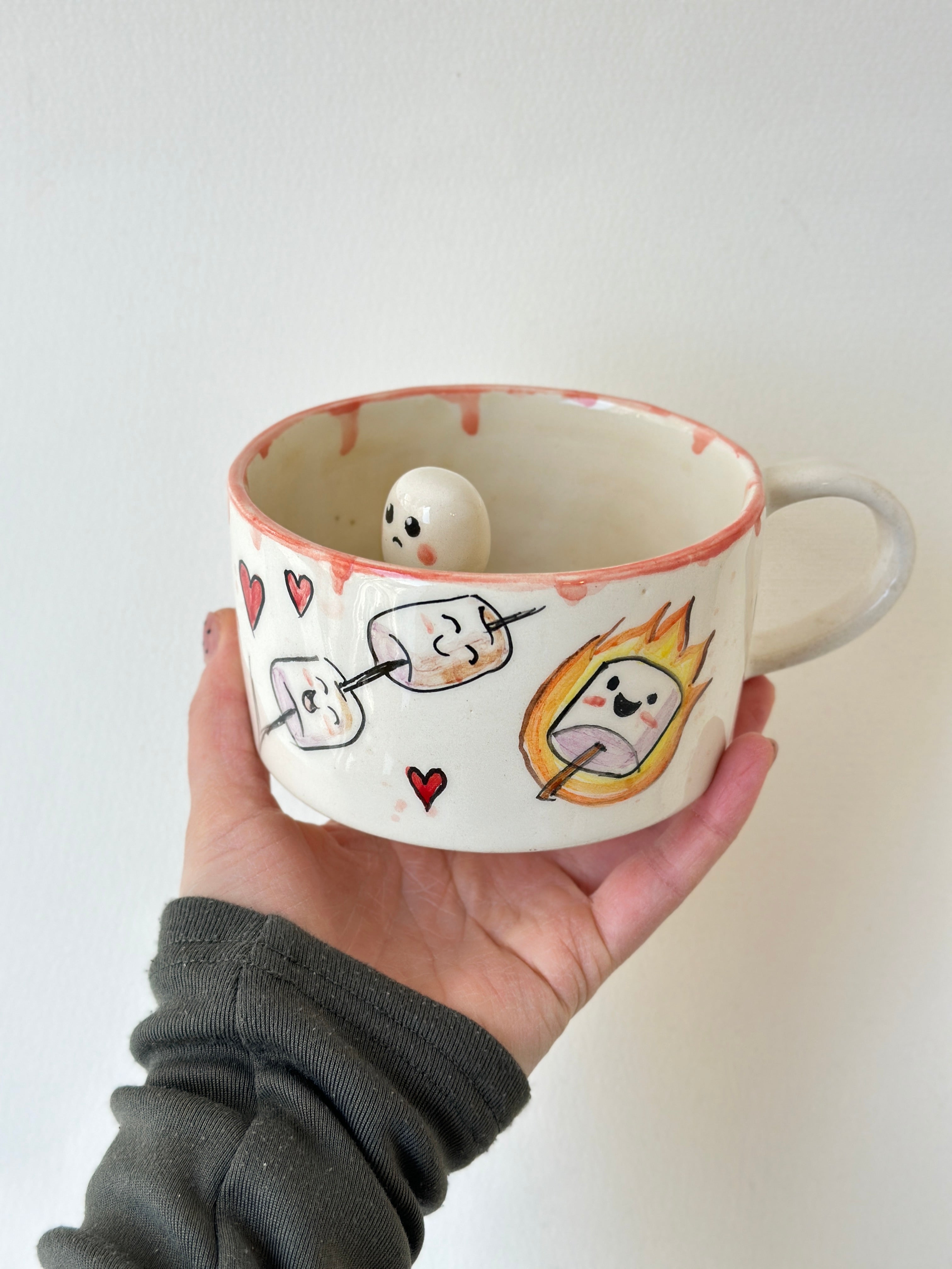 Marshmallow handmade mug