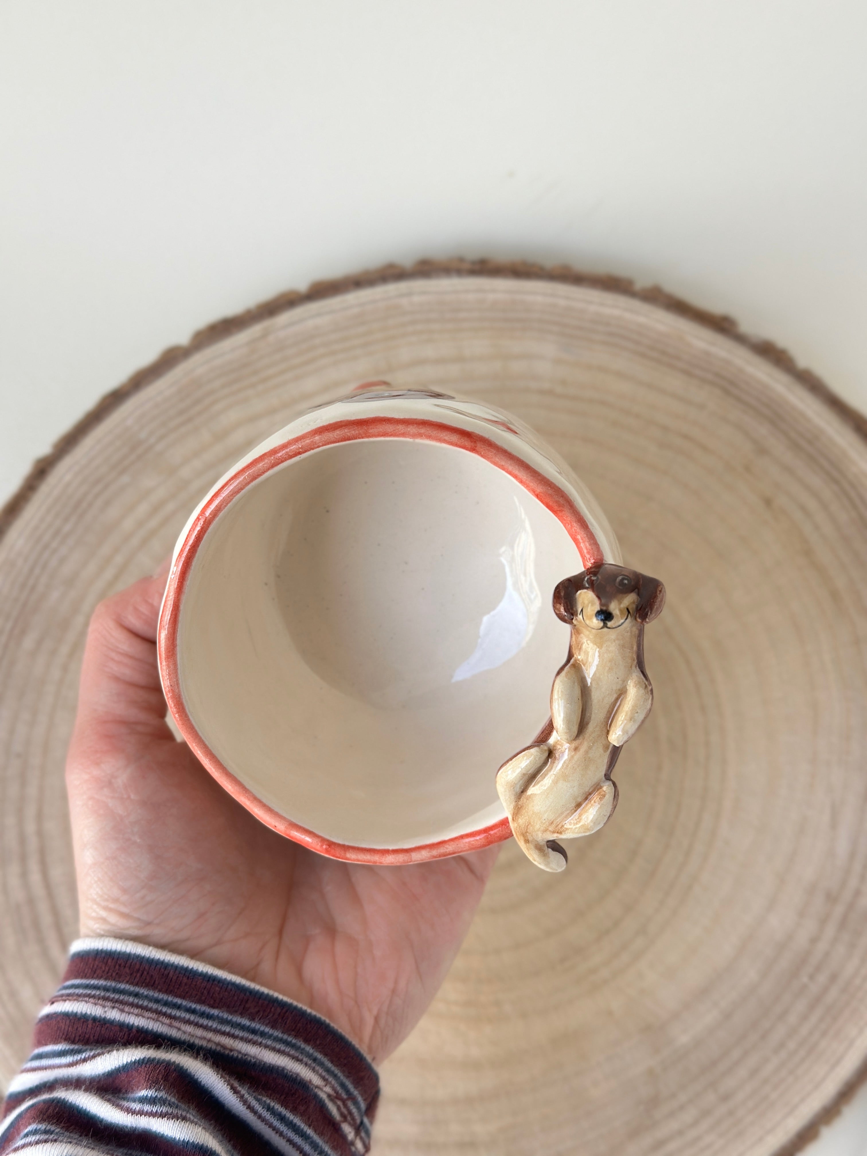 Dachshund handmade cup
