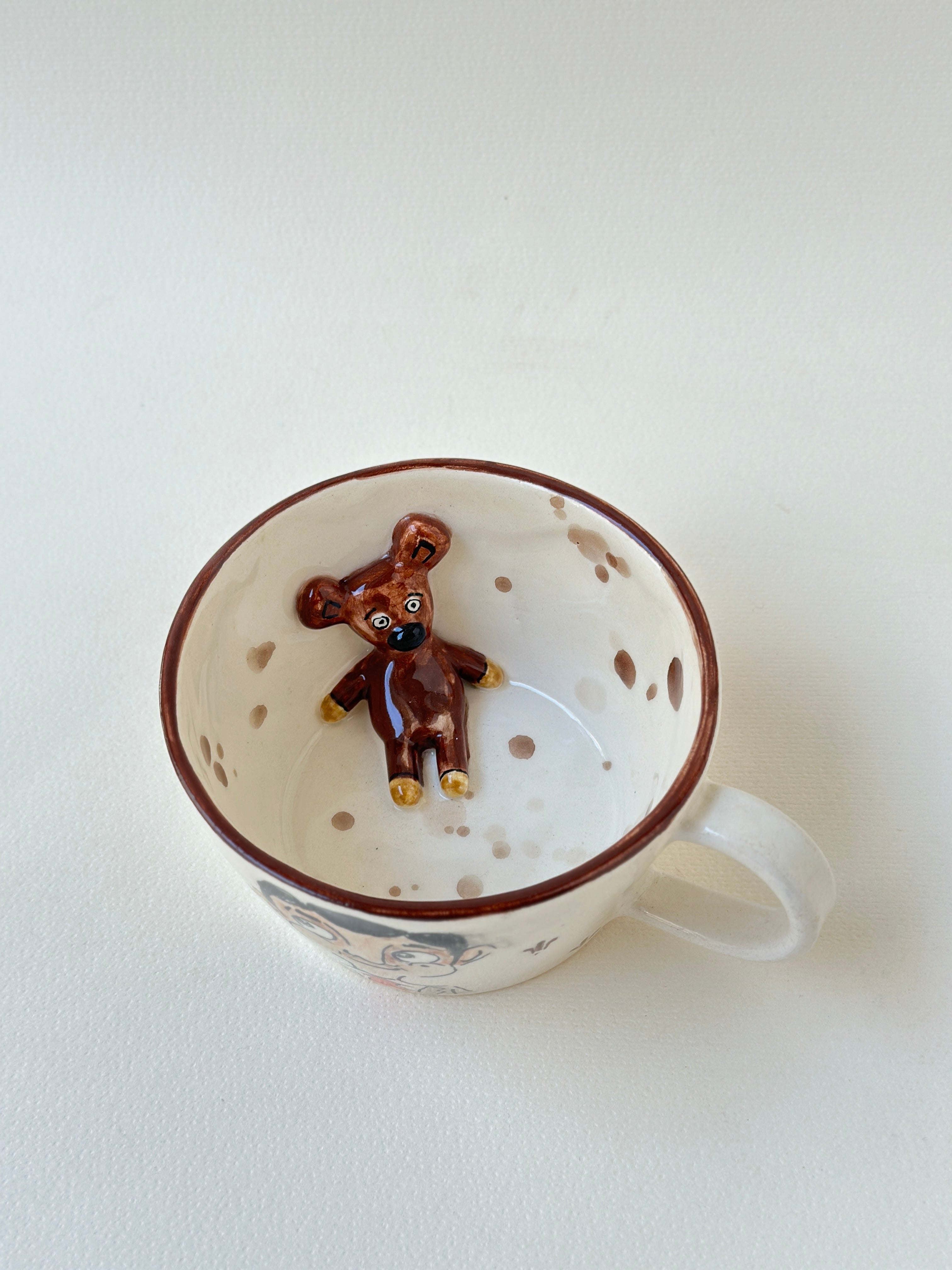 Teddy handmade mug ceramic