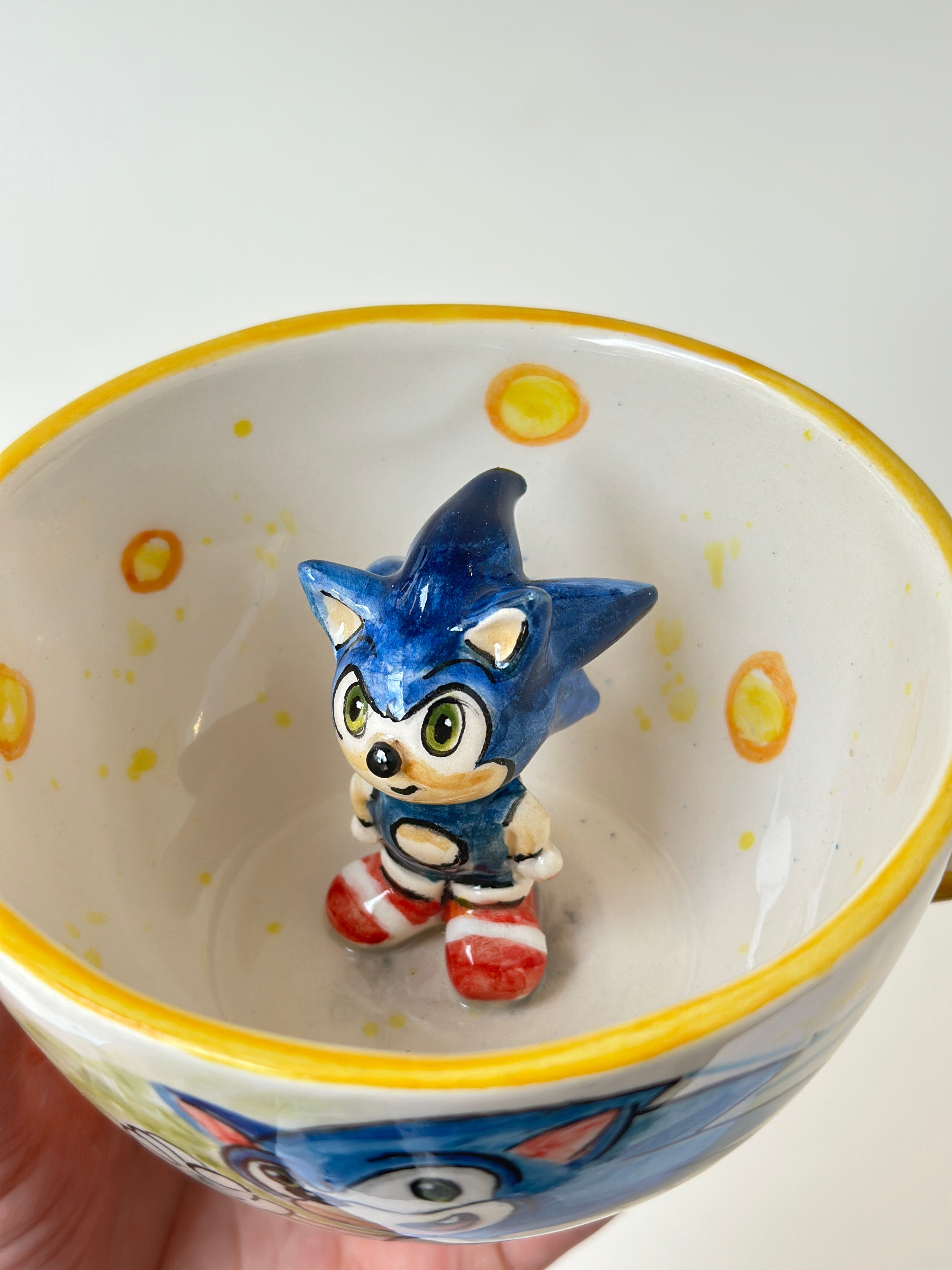 Sonic the Hedgehog handmade mug