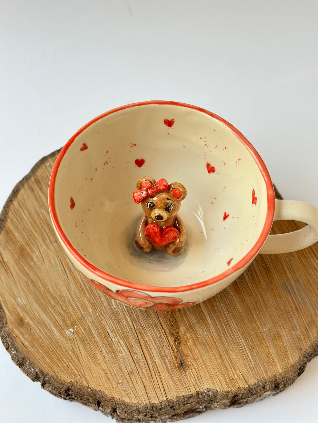 Teddy love handmade mug