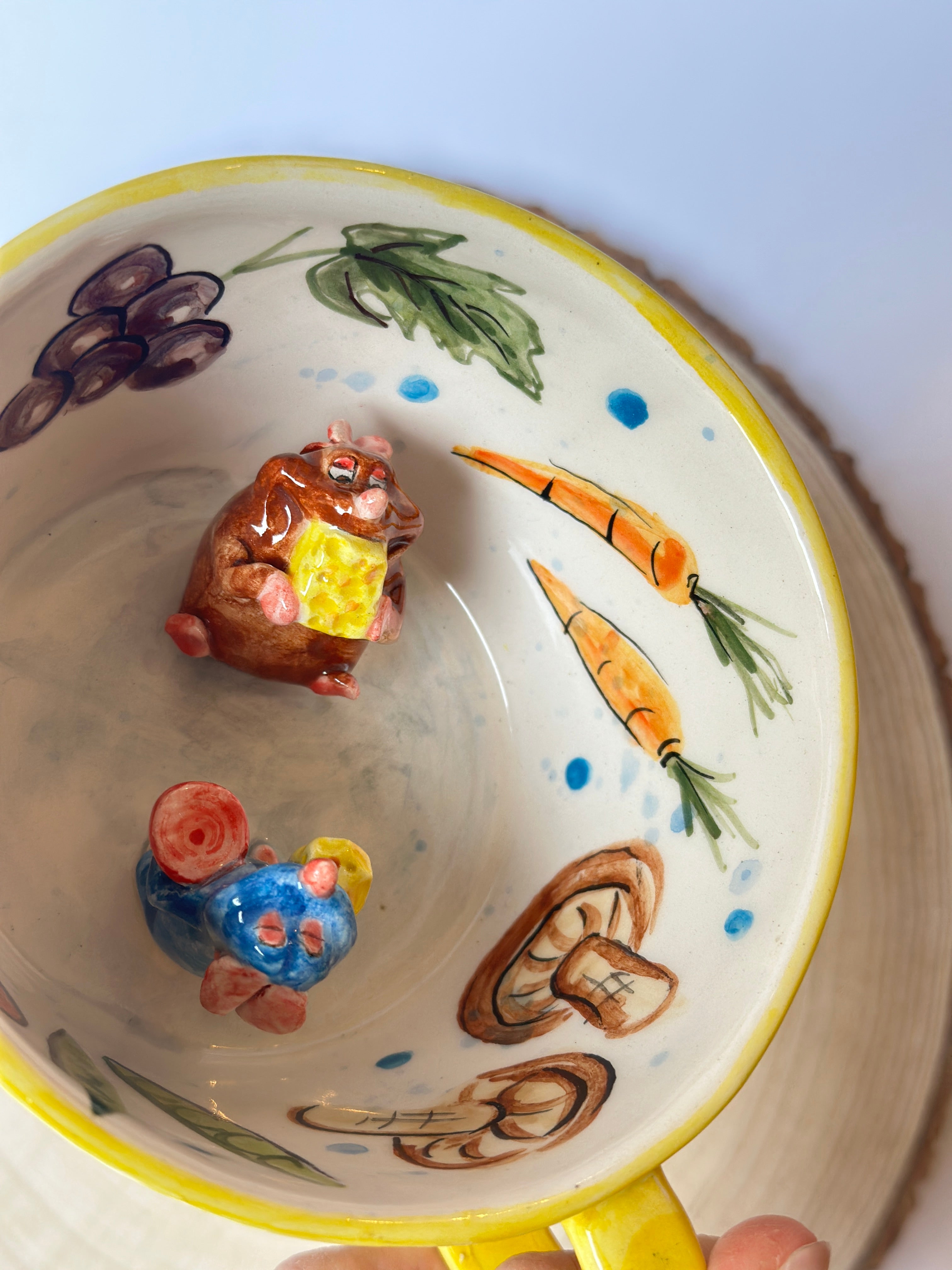 Ratatouille Remy and Emily handmade mug