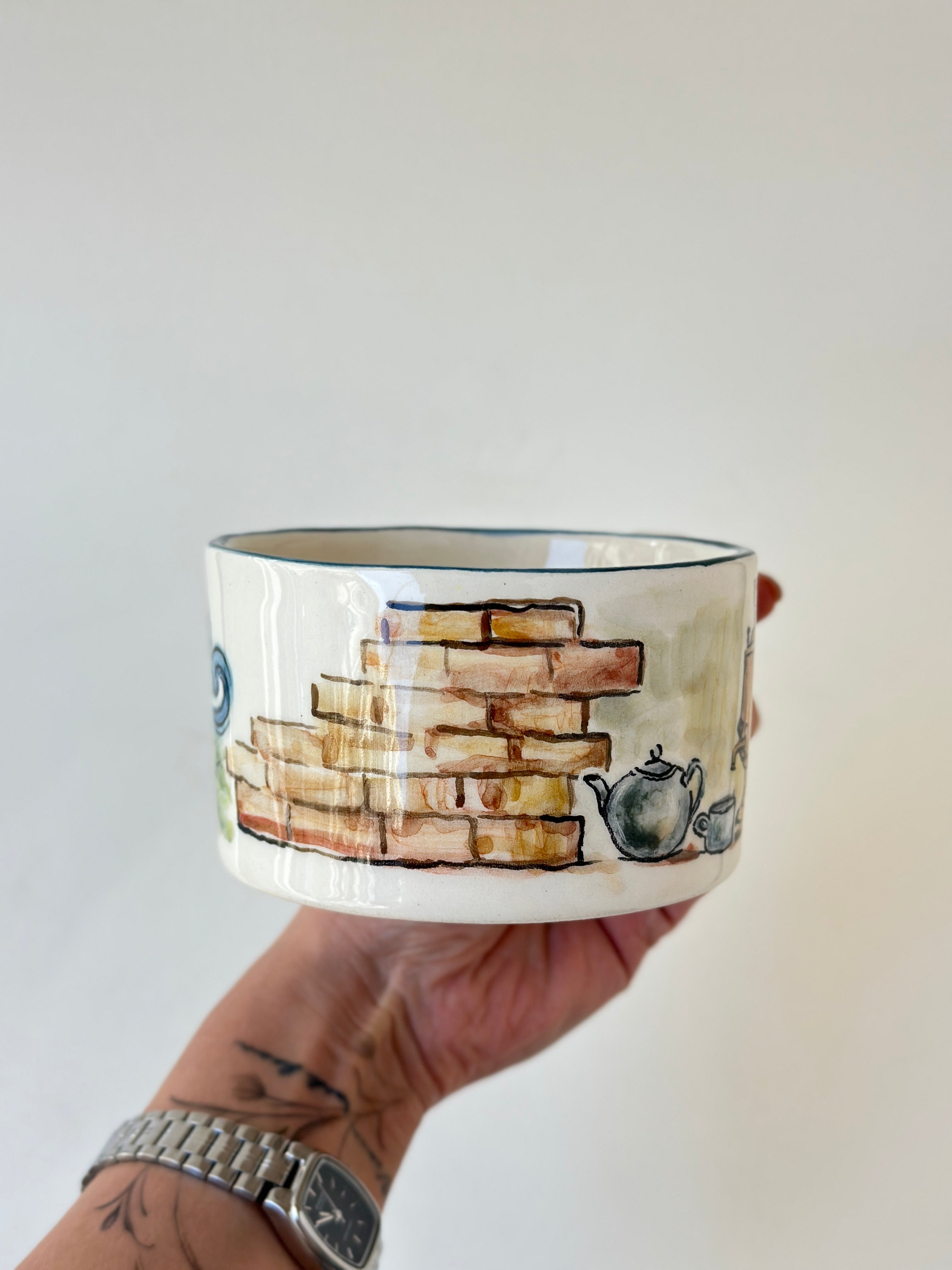 Azerbaijani detailed handmade mug