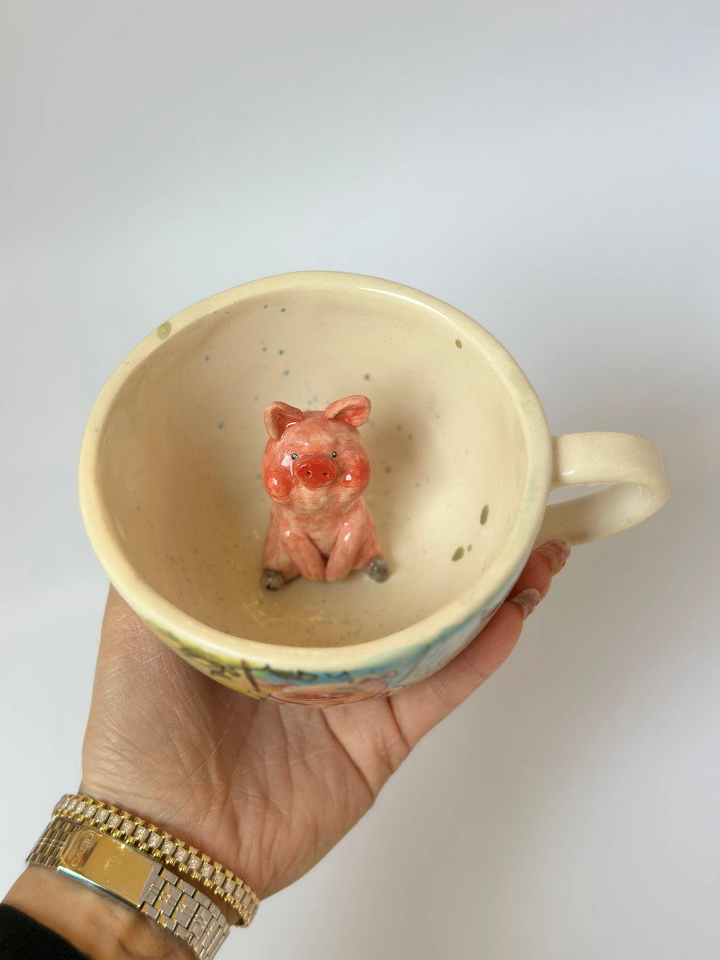 Pig handmade mug