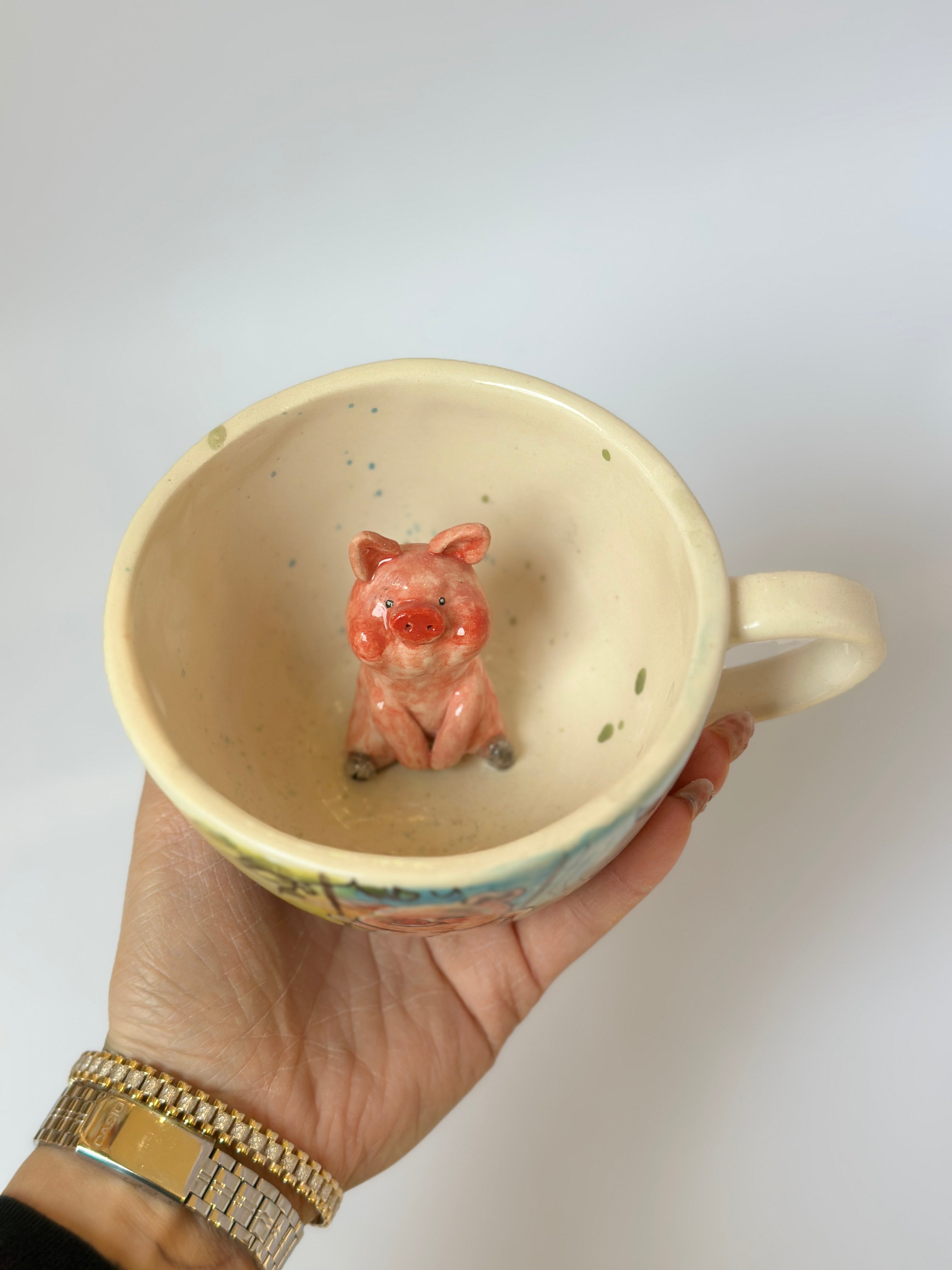 Pig handmade mug
