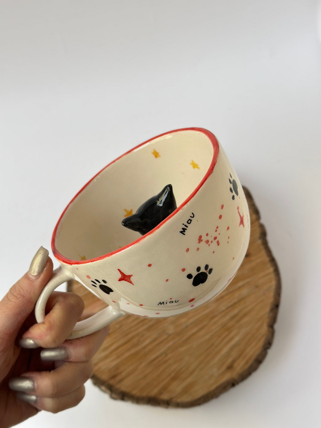 Cat handmade mug