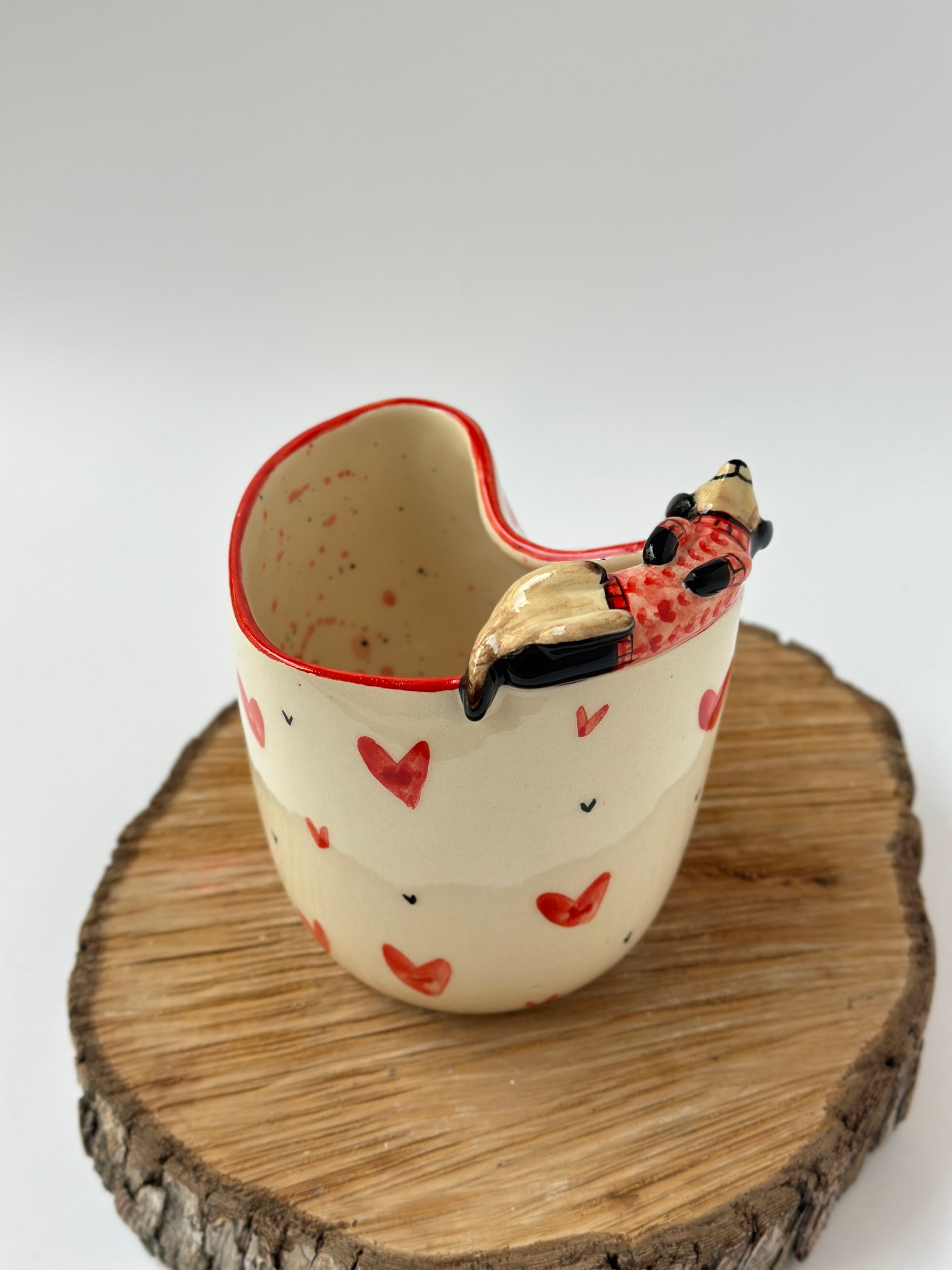 Dachshund handmade takeaway mug