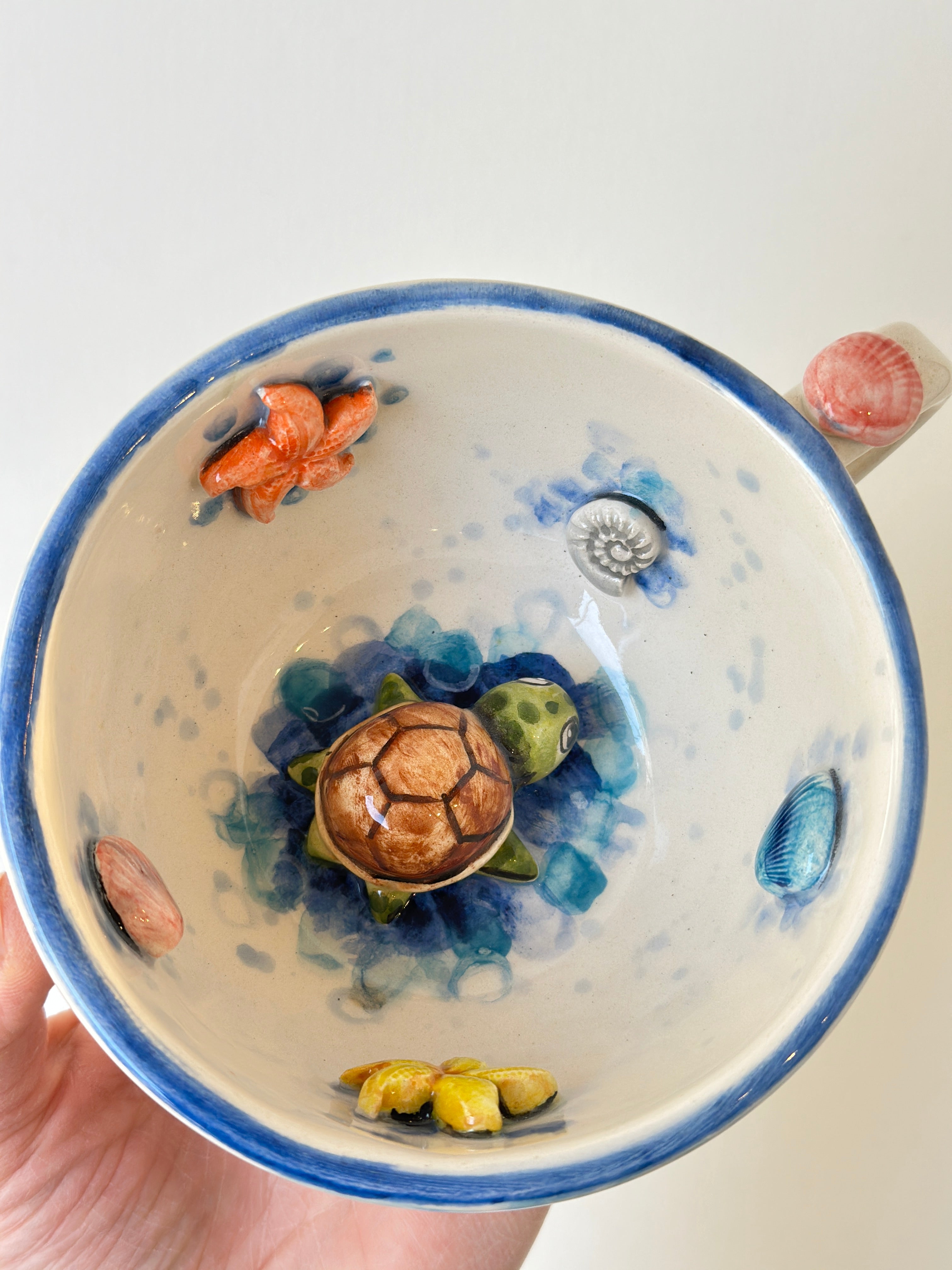 Sea Turtle handmade mug