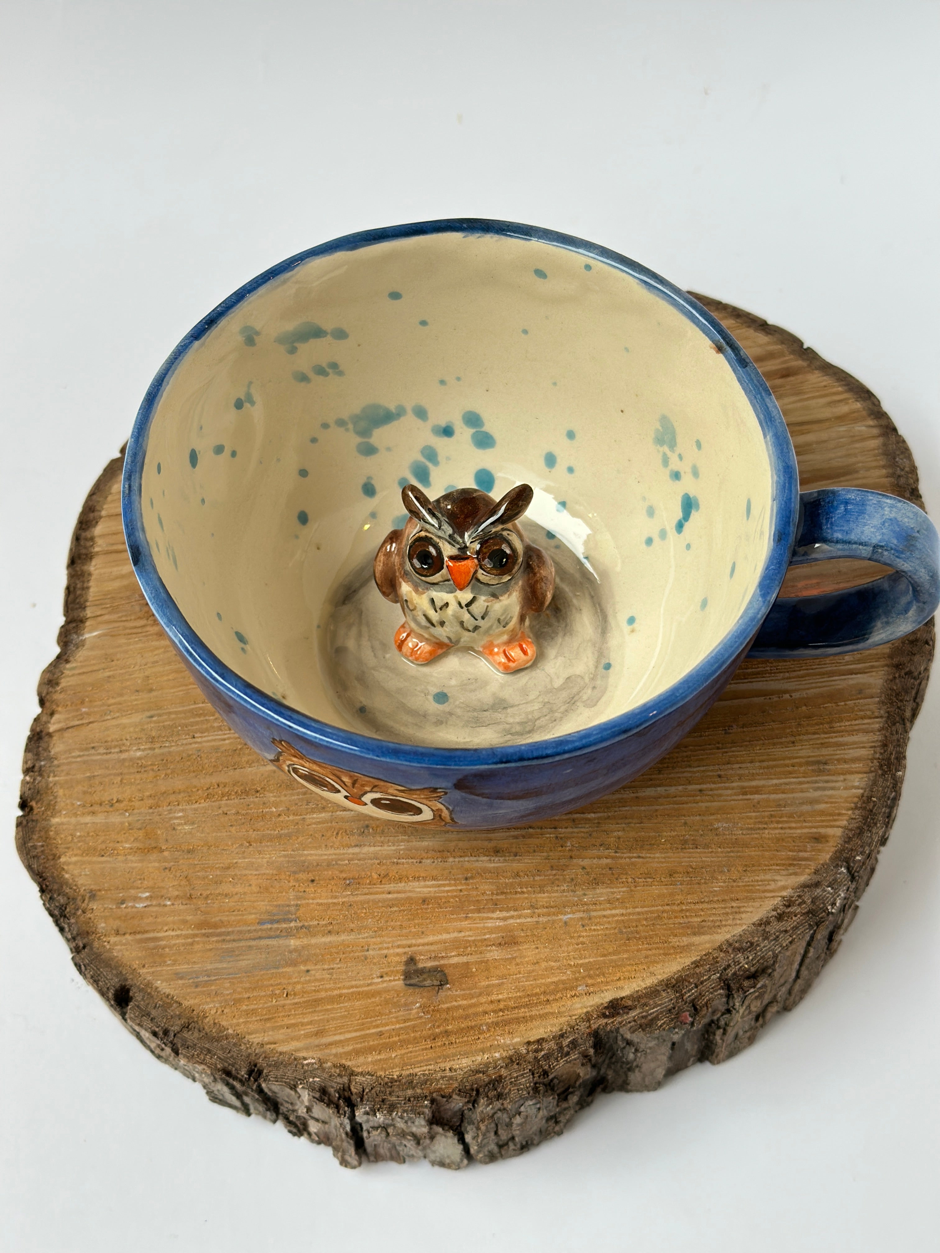 Owl handmade mug