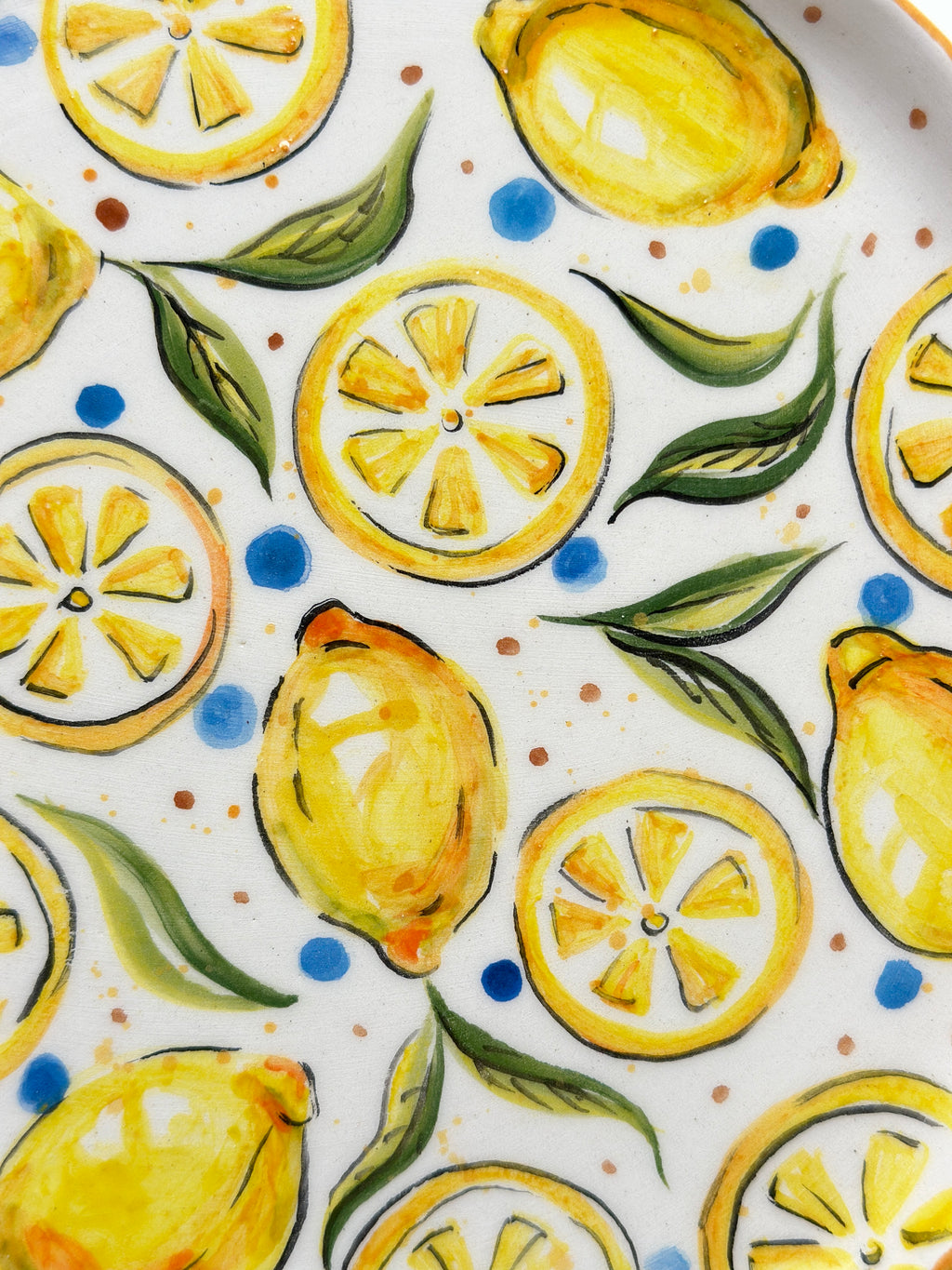 Lemon handmade plate
