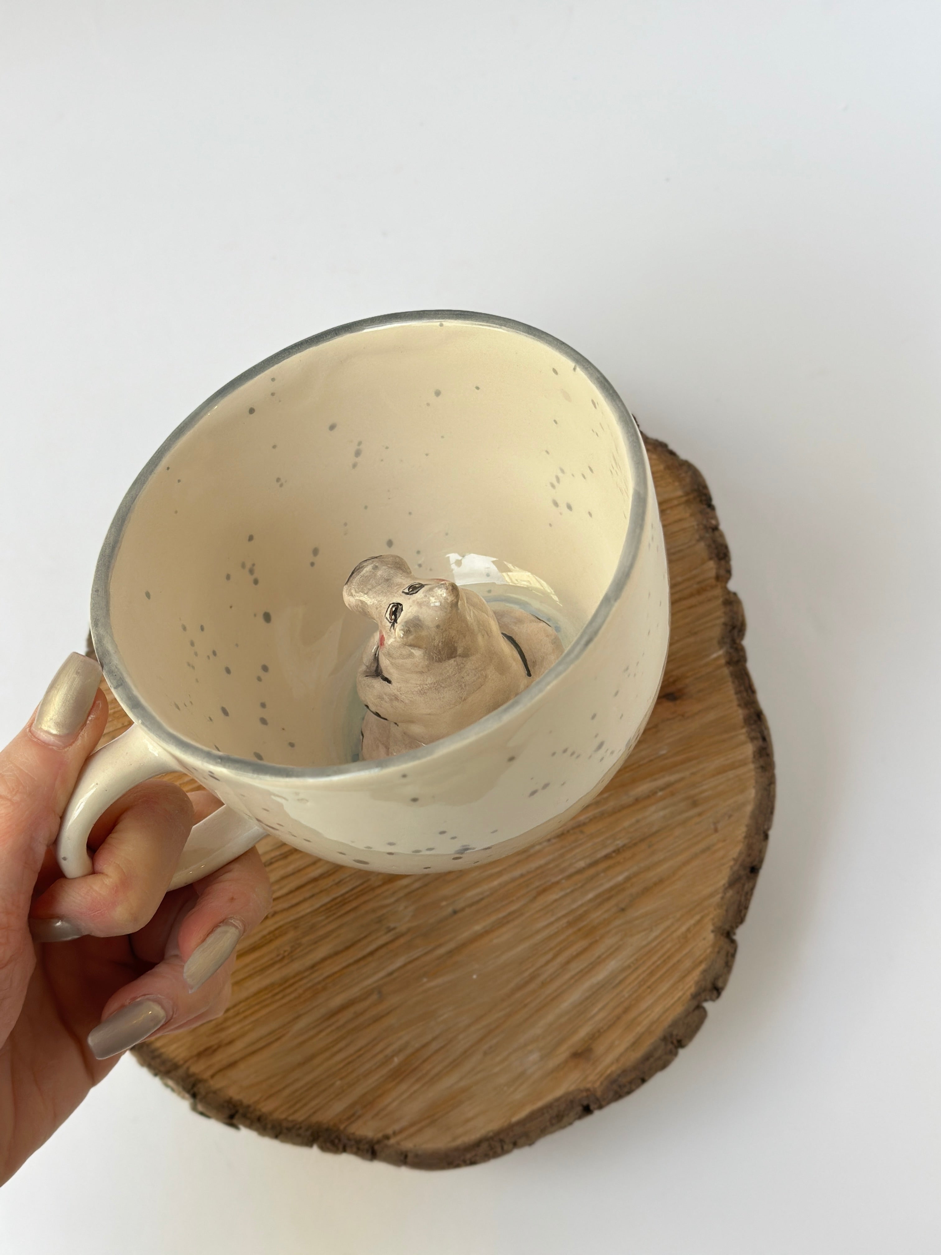 Hippo handmade mug