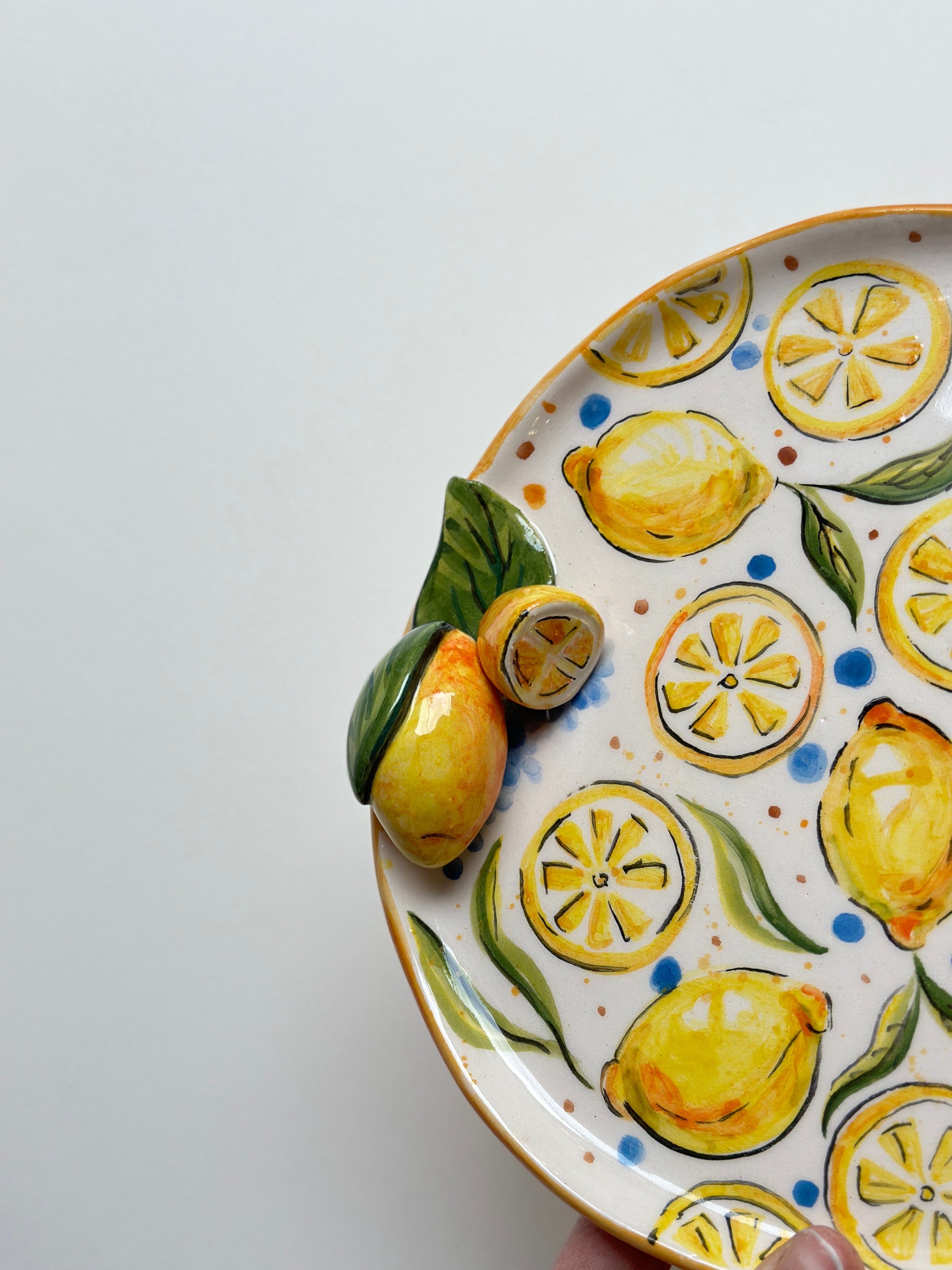 Lemon handmade plate