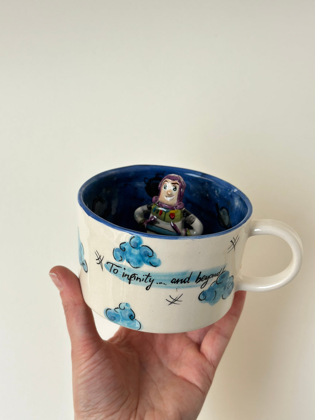 Toy Store “Buzz” handmade mug