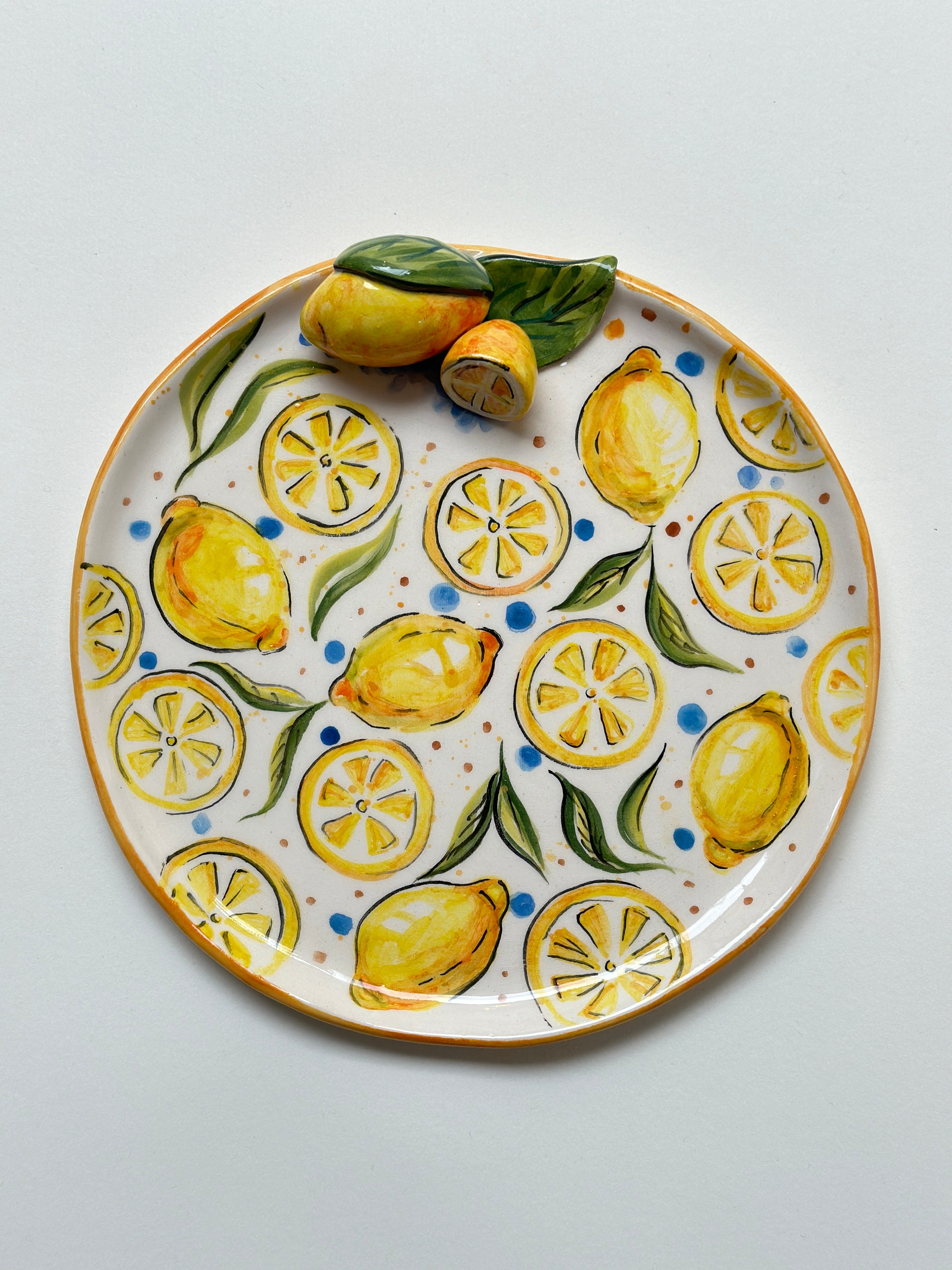 Lemon handmade plate