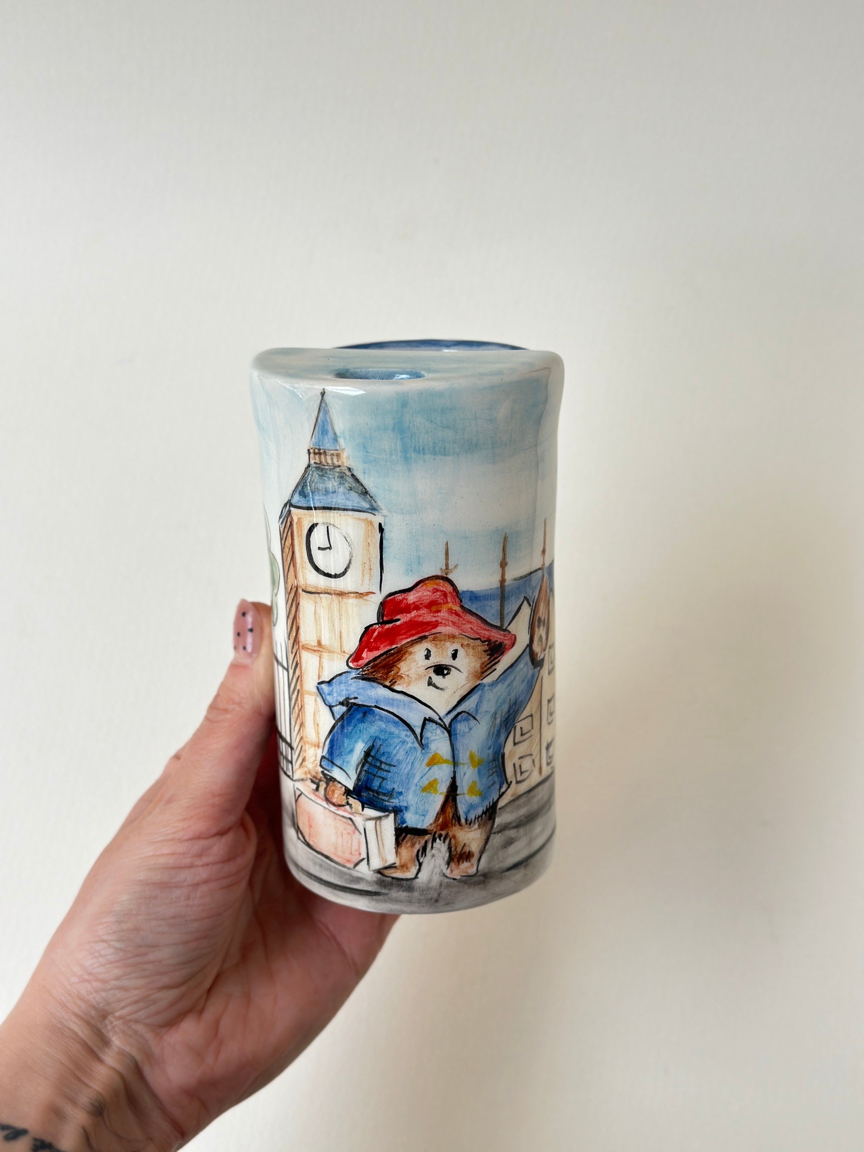 Paddington Bear handmade takeaway mug