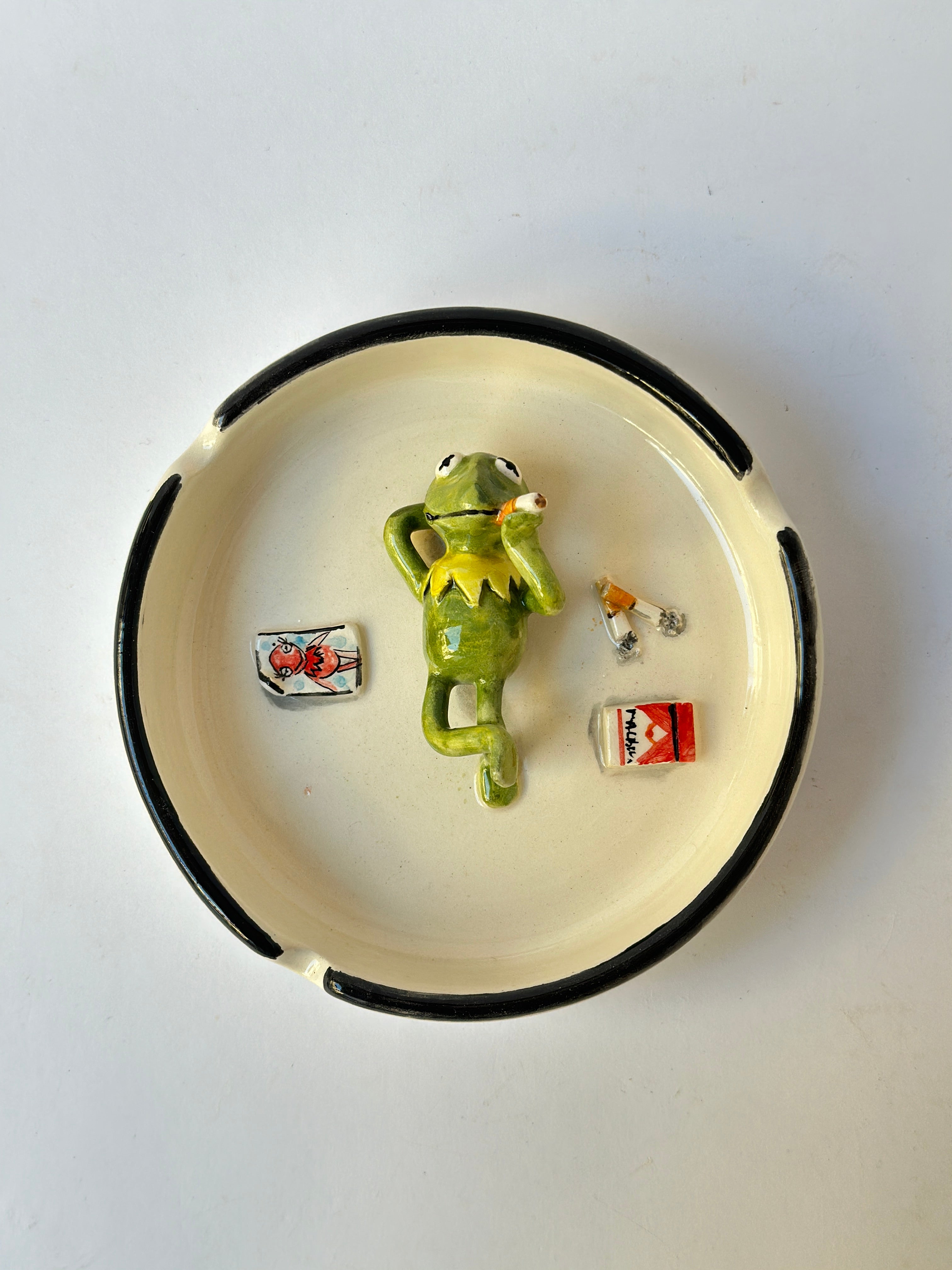 Kermit handmade ashtray