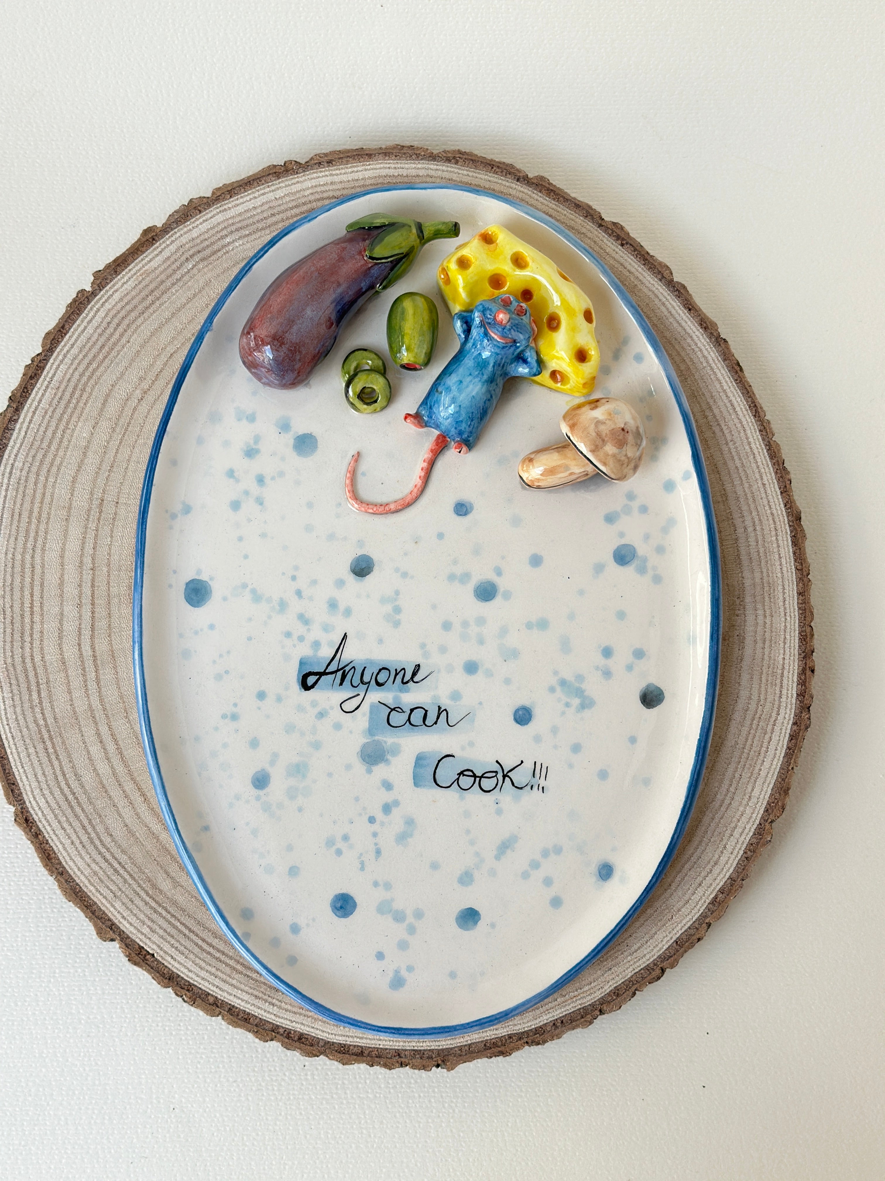 Ratatouille “Remy” handmade plate